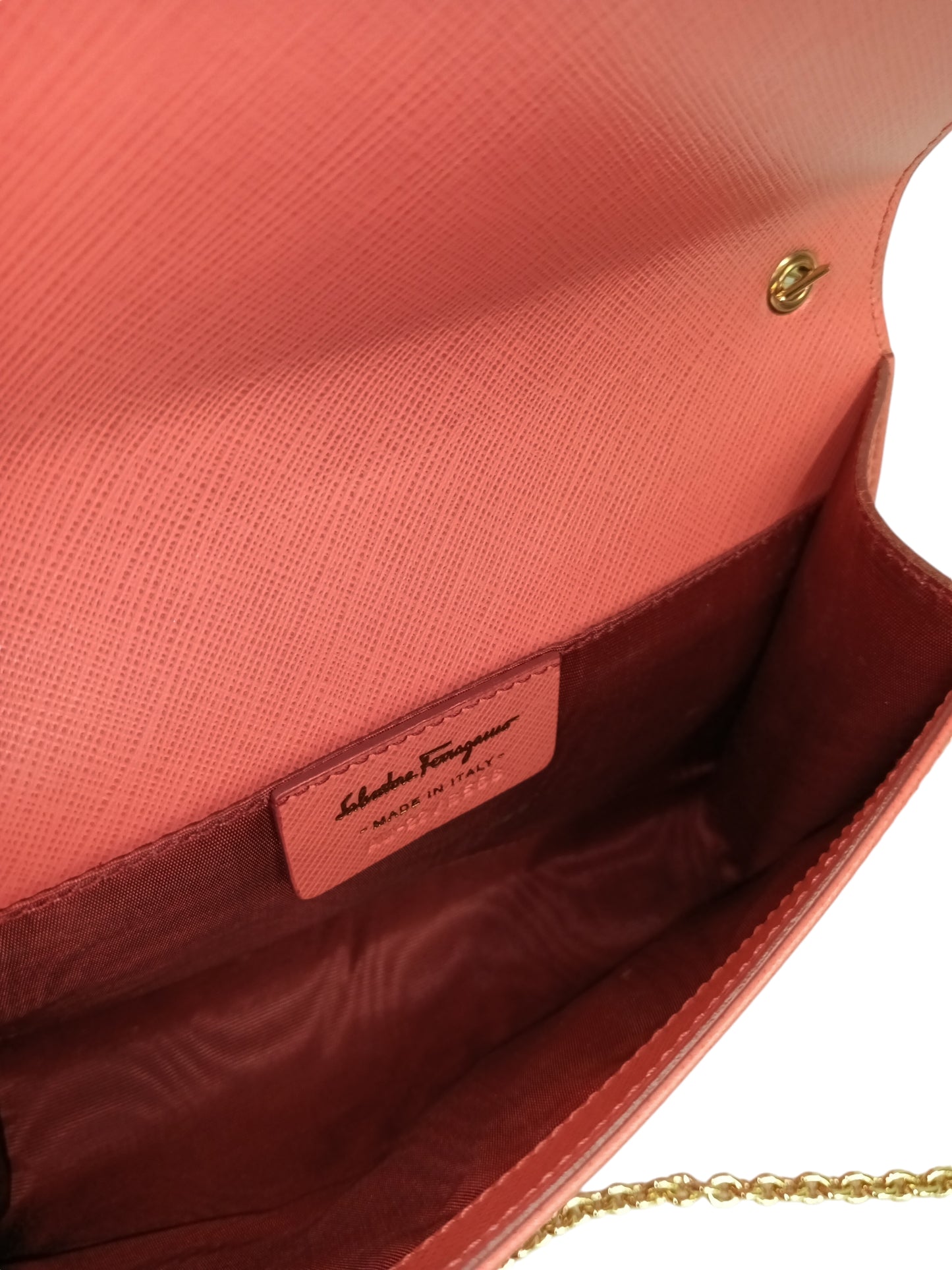 SALVATORE FERRAGAMO MINI SHOULDER BAG AU-22 B558 PINK VILLA RIBBON RANK(B)