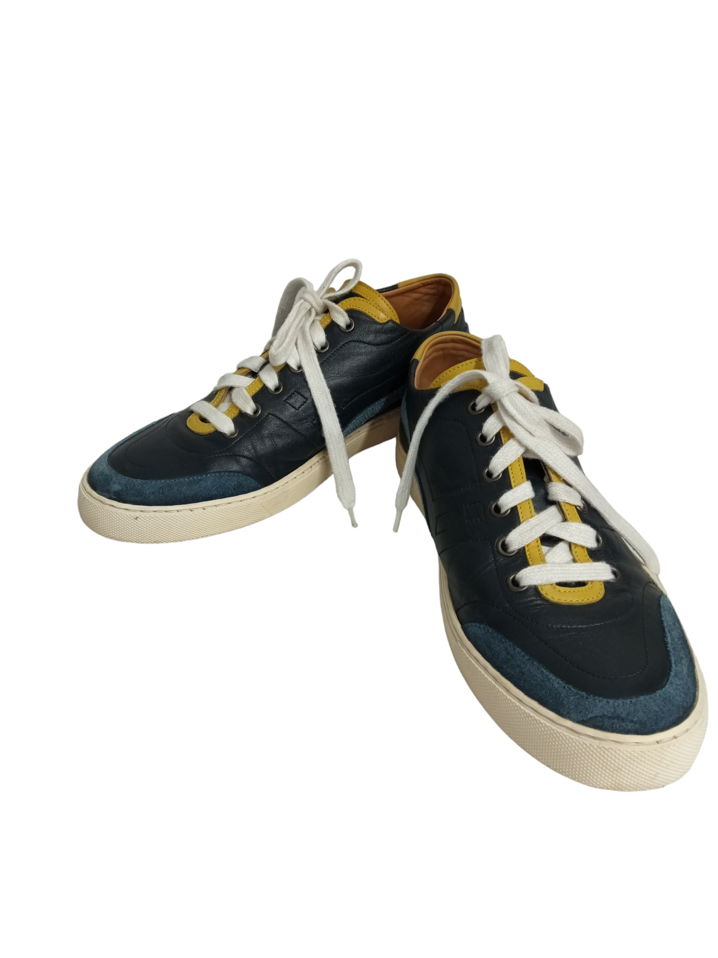 HERMES SNEAKER MENS NAVY SIZE 39 RANK(C)