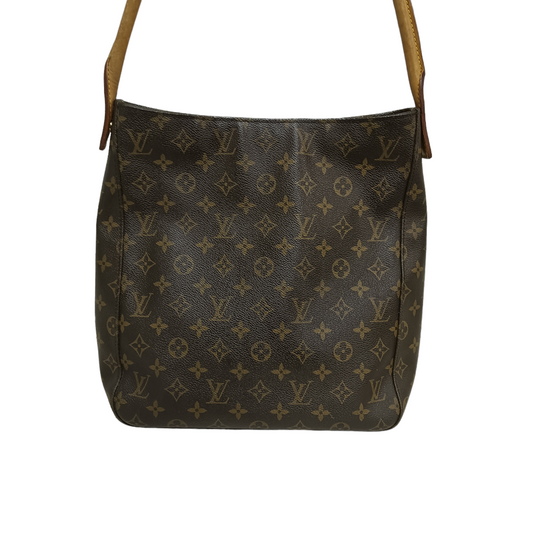 LOUIS VUITTON SHOULDER BAG MONOGRAM LOOPING M51146 BROWN STAIN MI0061