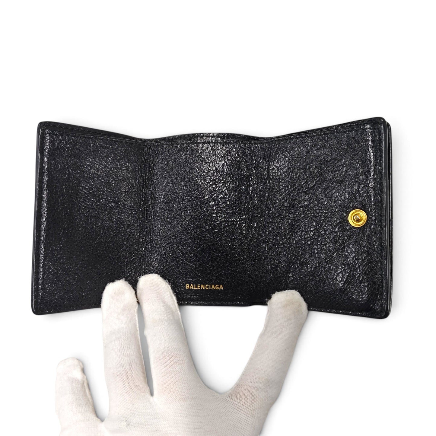 BALENCIAGA Wallet Black 477455 1000.Y.20243 Stain