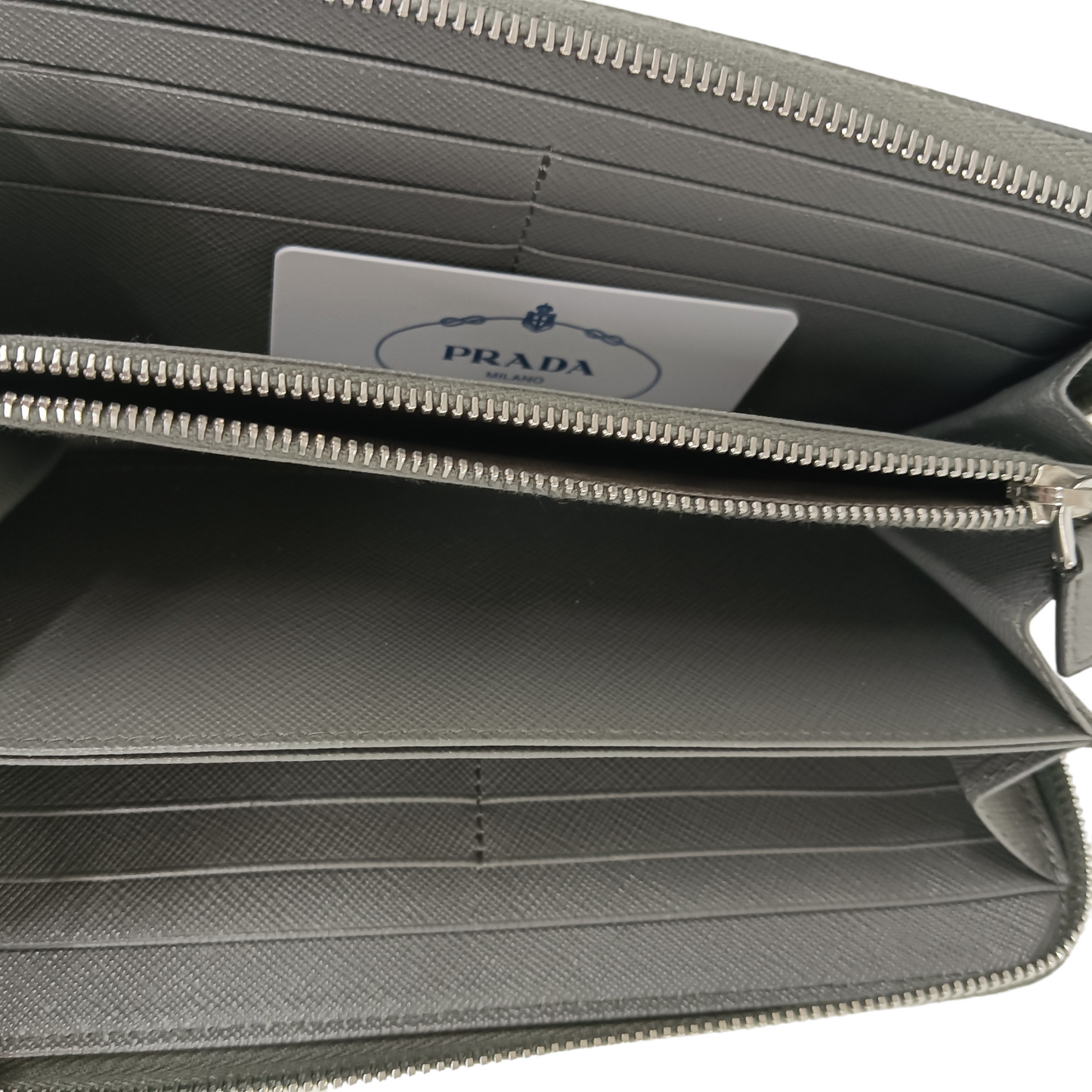 PRADA Long Wallet 2ML317 Gray