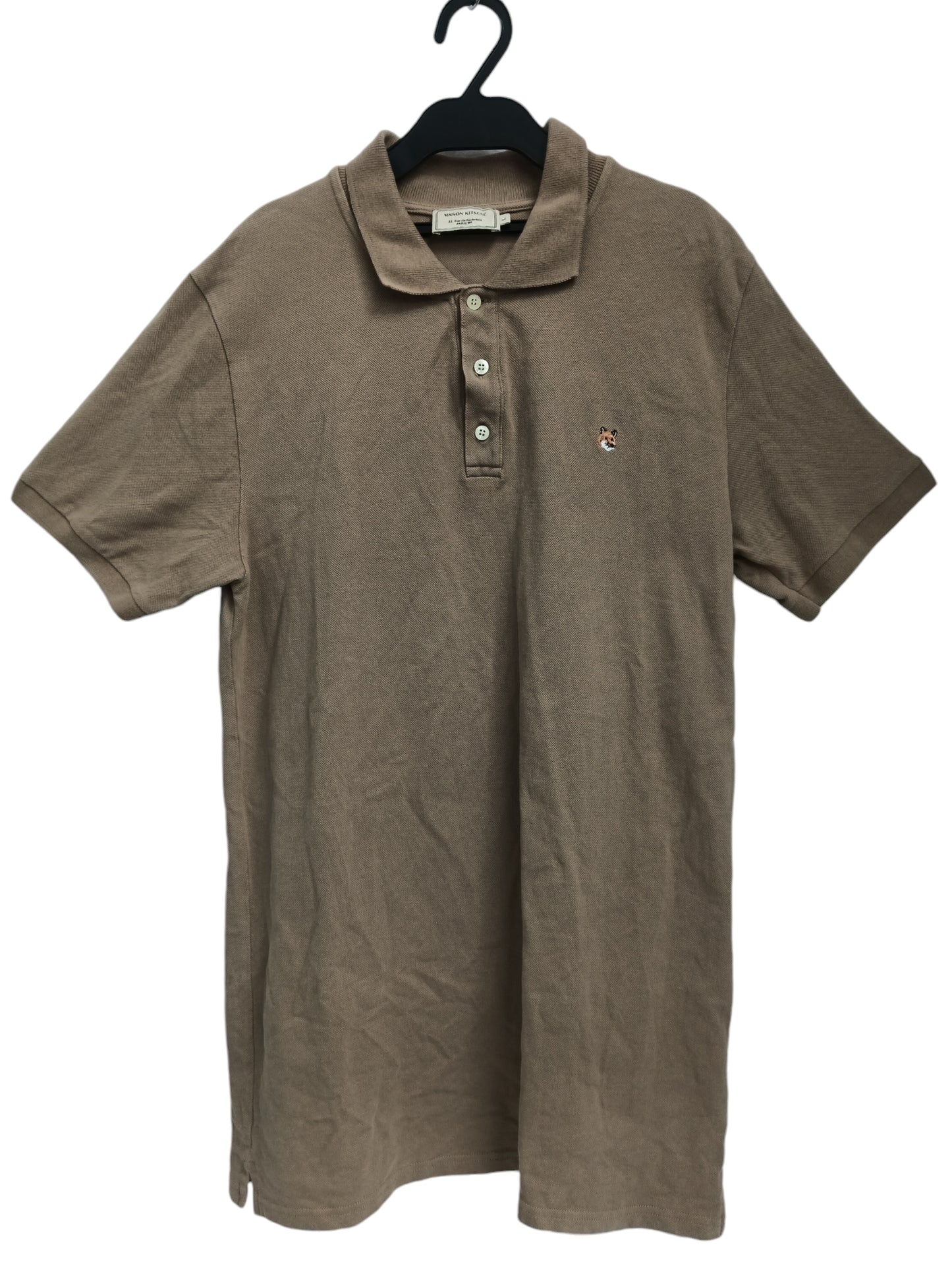 MAISON KITSUNE POLO SHIRT SIZE L MENS BROWN BM00202AT1516