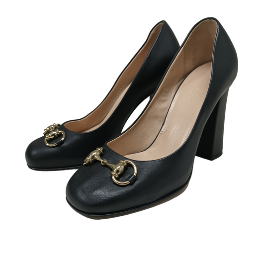 GUCCI Horsebit Pumps SIZE 34.5 Lady's Black 466704