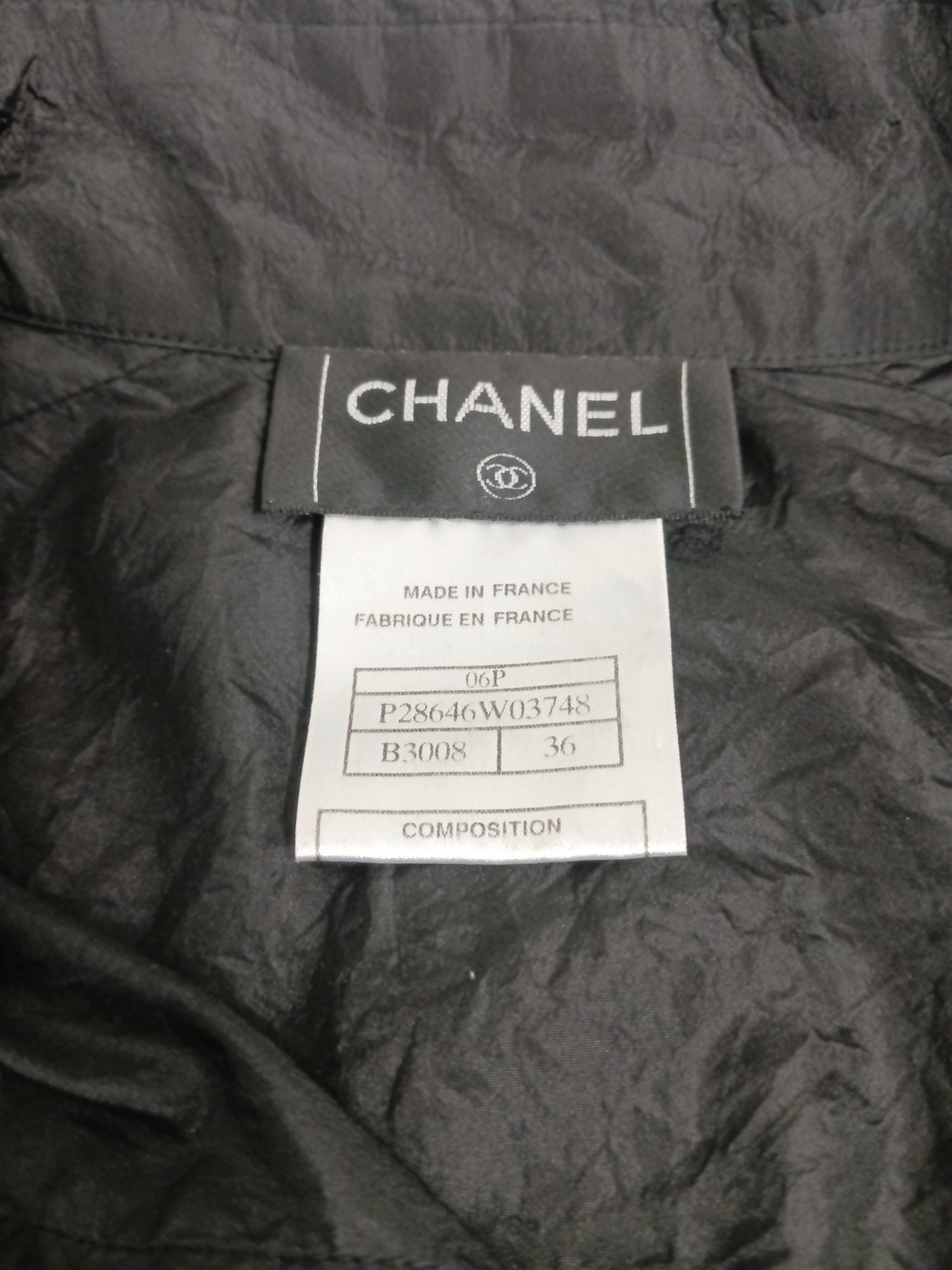 CHANEL BLOUSE LADY'S SIZE 36 BLACK/PINK P28646W02