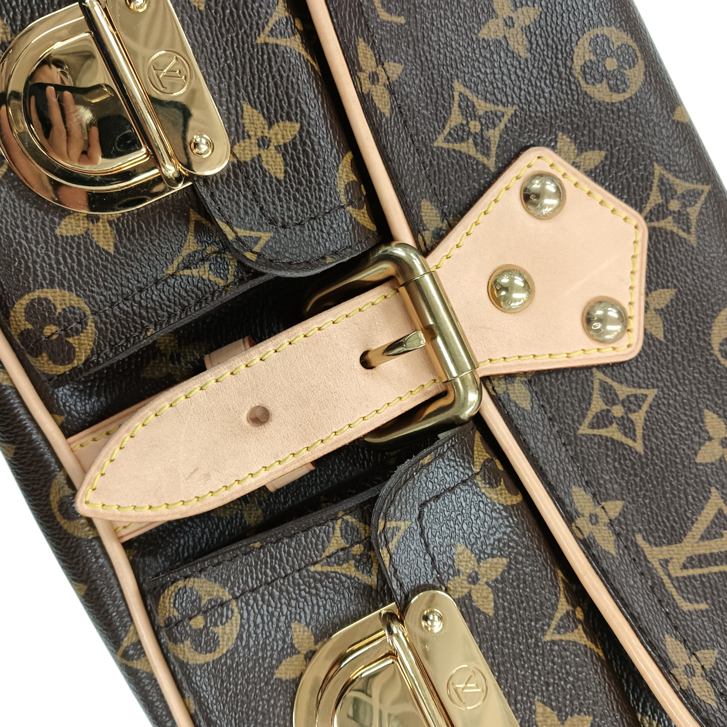 LOUIS VUITTON Shoulder Bag Monogram M40027 Brown DU0048
