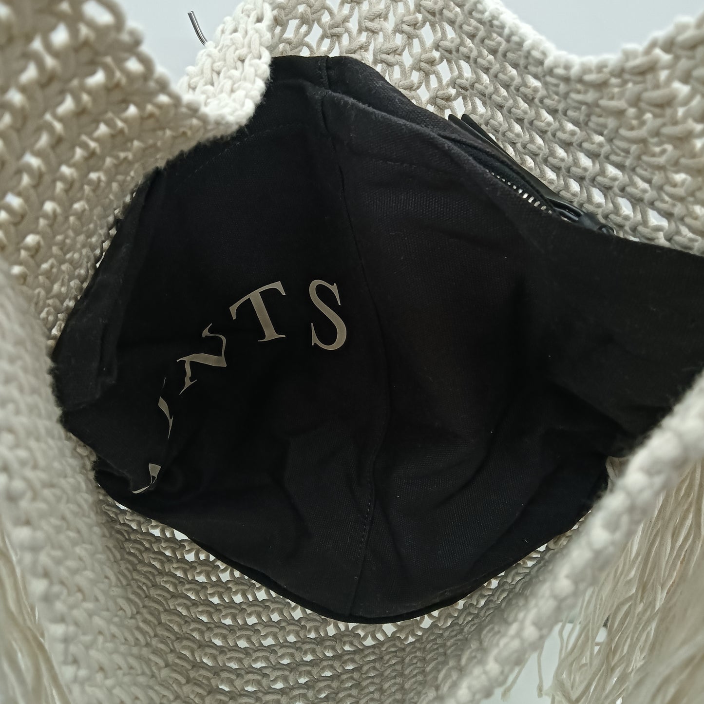 ALL SAINTS One Shoulder Bag Rank (B) White/Black