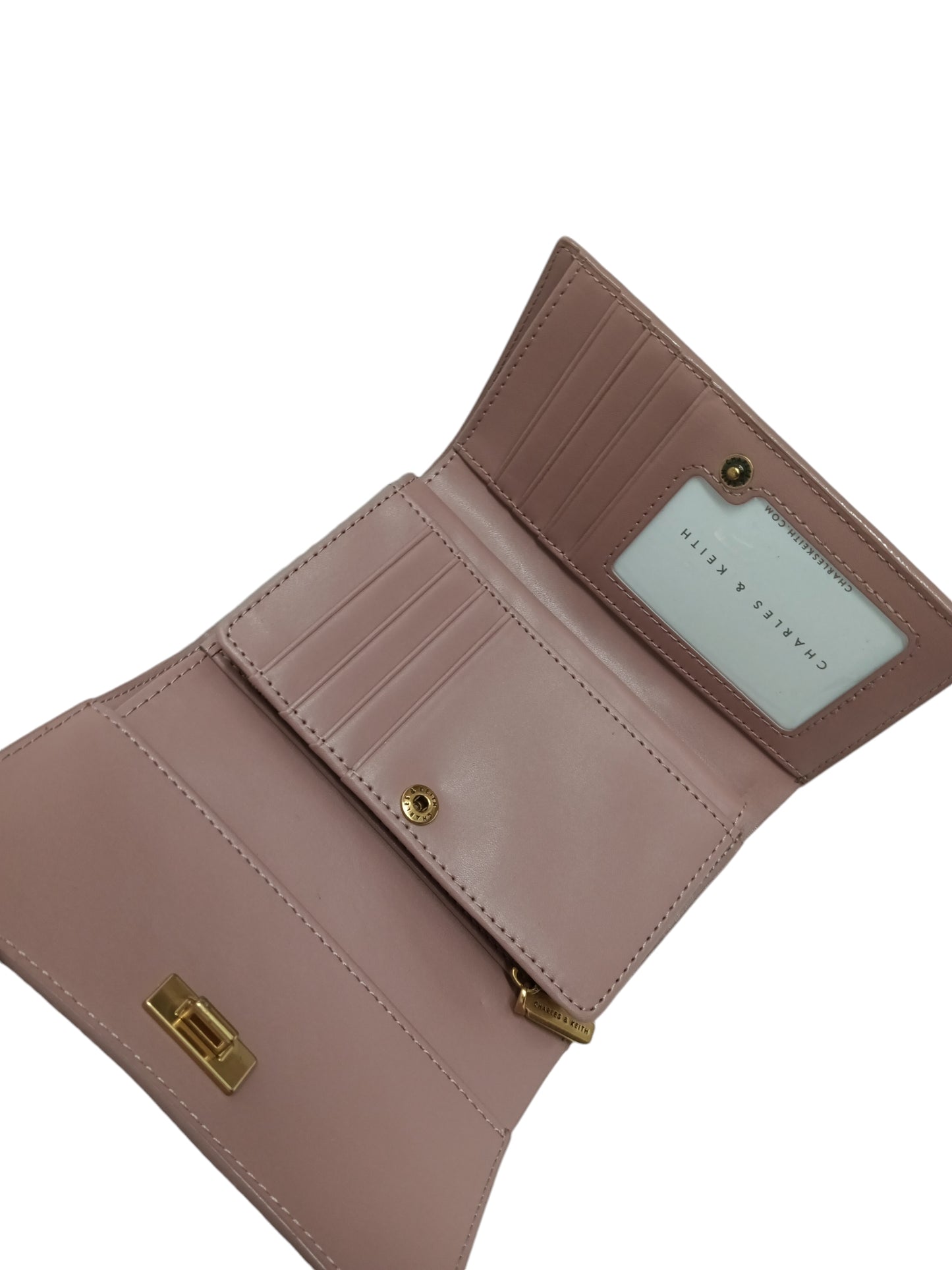 CHARLES & KEITH WALLET PINK/GOLD 10770532 *DAMAGE