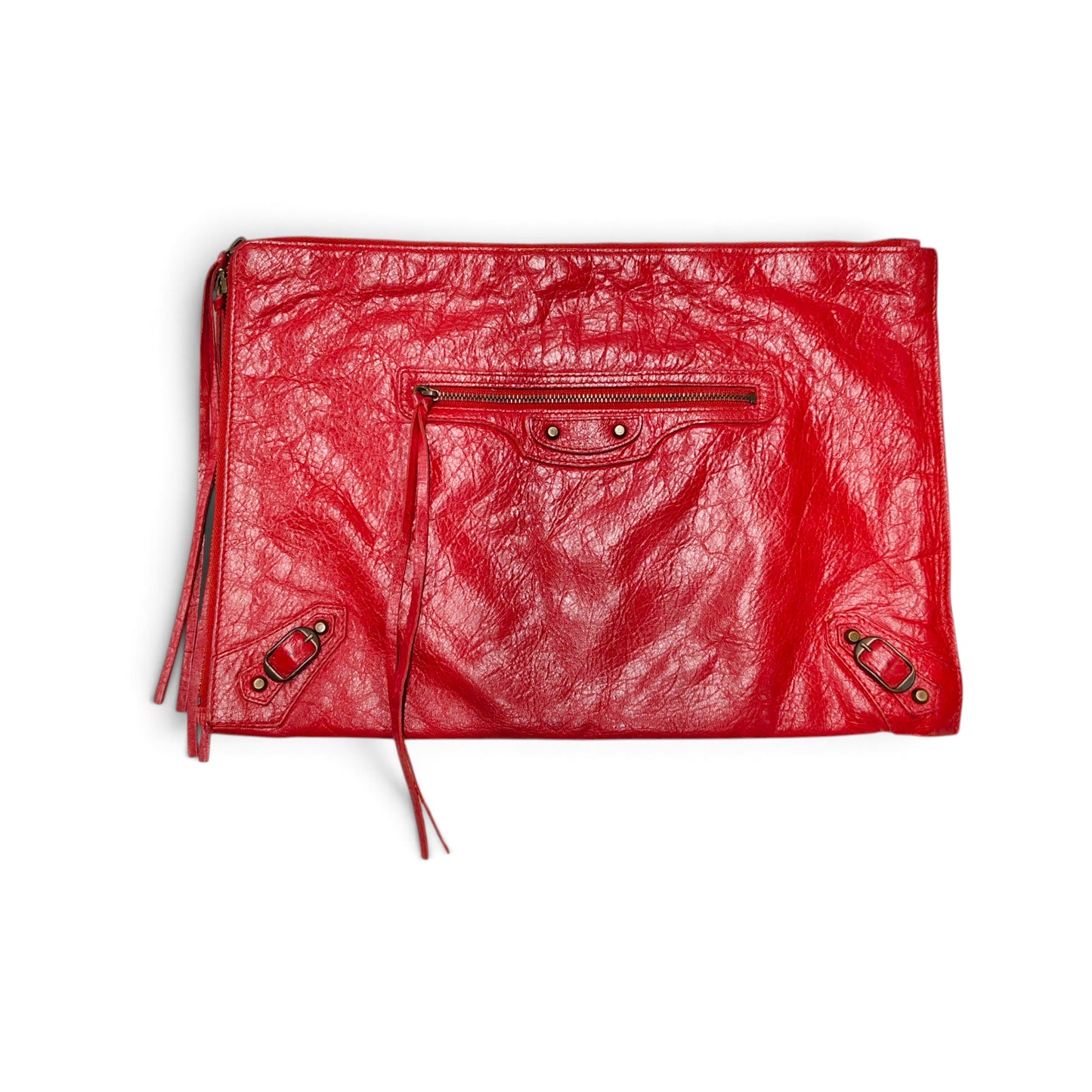 BALENCIAGA Clutch Bag 362967 6466 Red Rank B