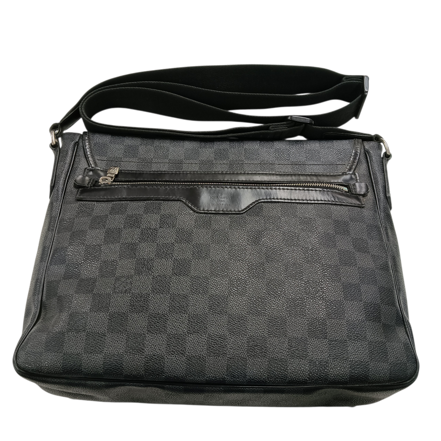 LOUIS VUITTON Shoulder Bag N41105 Black *Zip Damage
