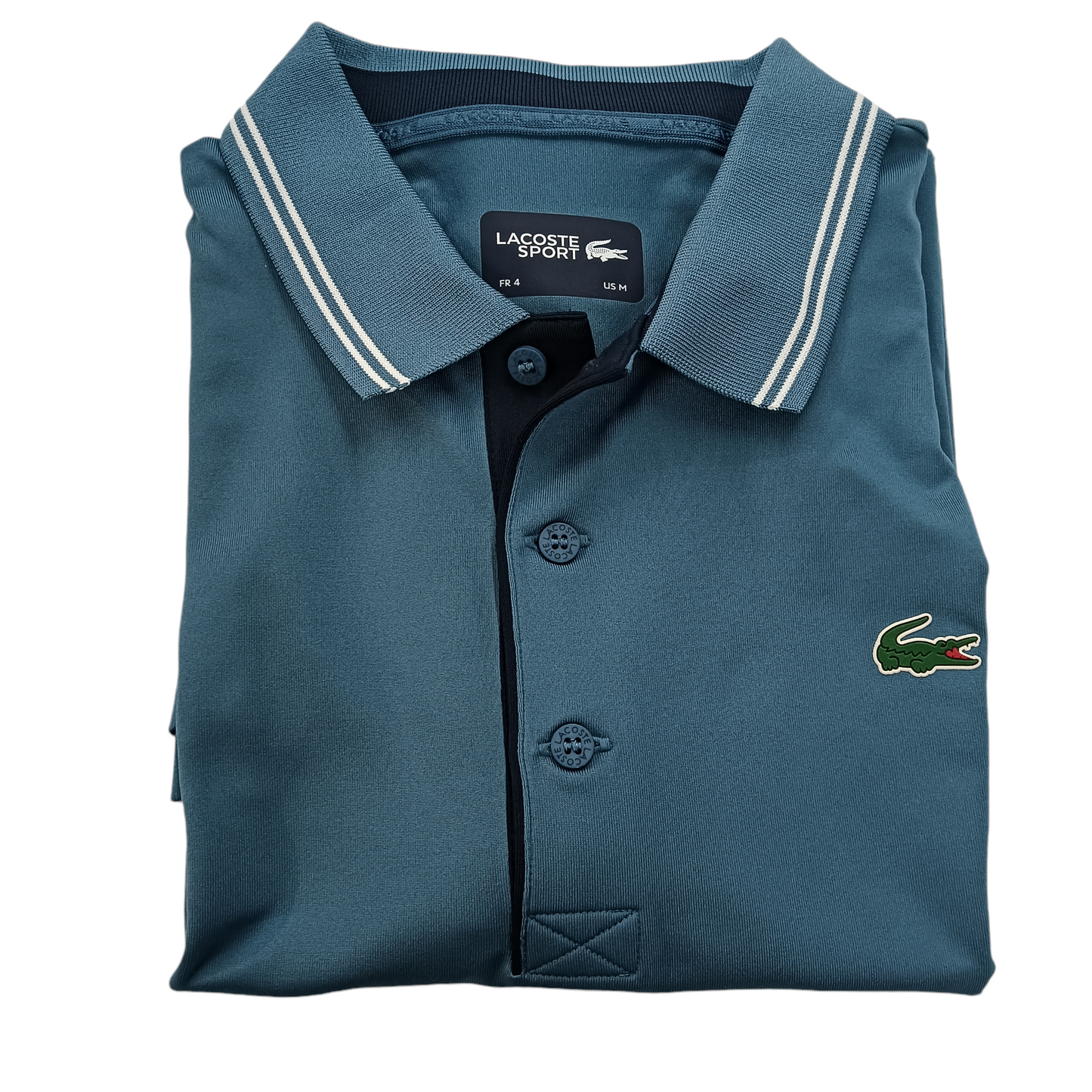 LACOSTE SPORT SHORT SLEEVE SHIRT MENS SIZE M BLUE
