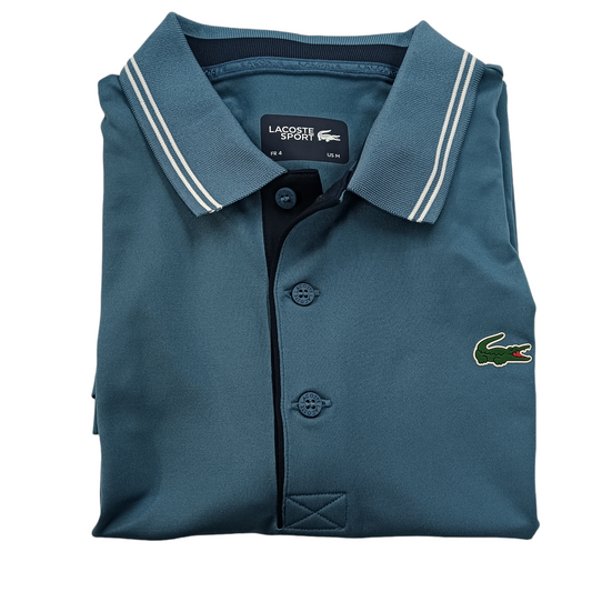LACOSTE SPORT SHORT SLEEVE SHIRT MENS SIZE M BLUE