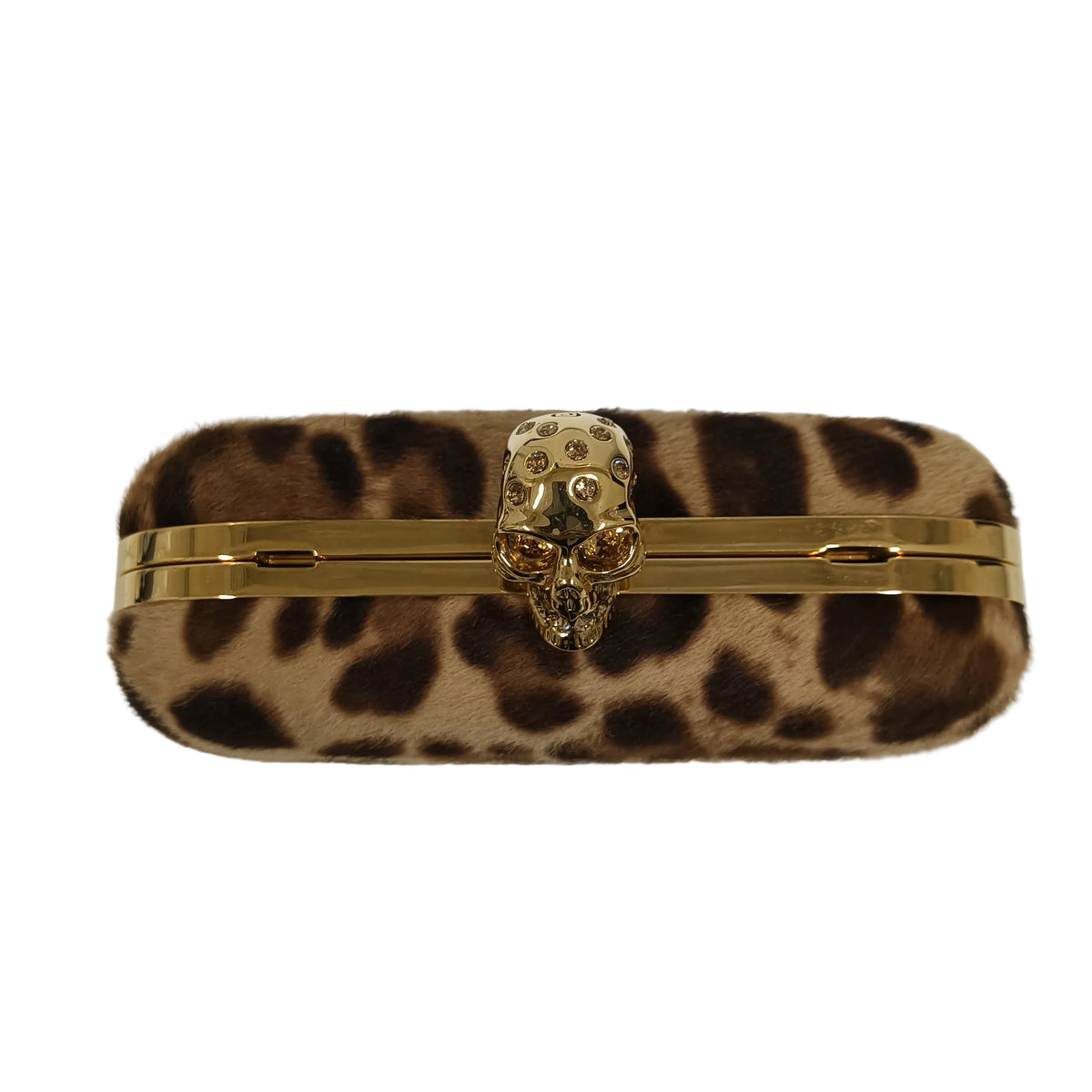 ALEXANDER McQUEEN Shoulder Bag 316426 Brown 000926 Skull/Leopard