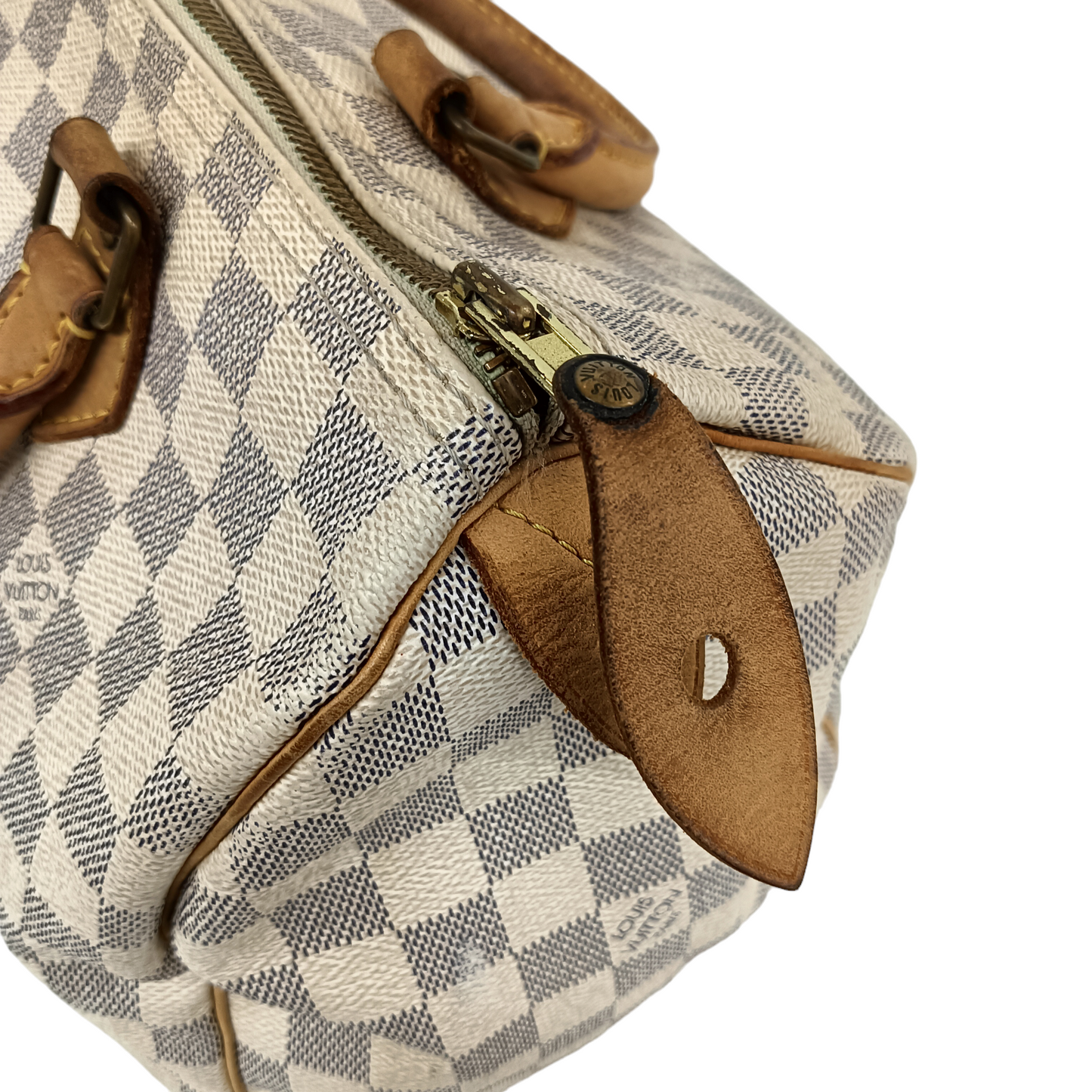 LOUIS VUITTON Bag Azur Speedy 30 N41533 White SP2048