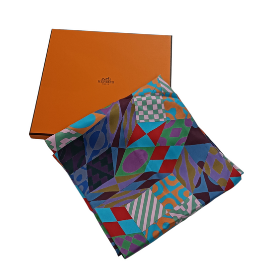 HERMES SCARF BONNES VIBRATIONS MULTI COLOR