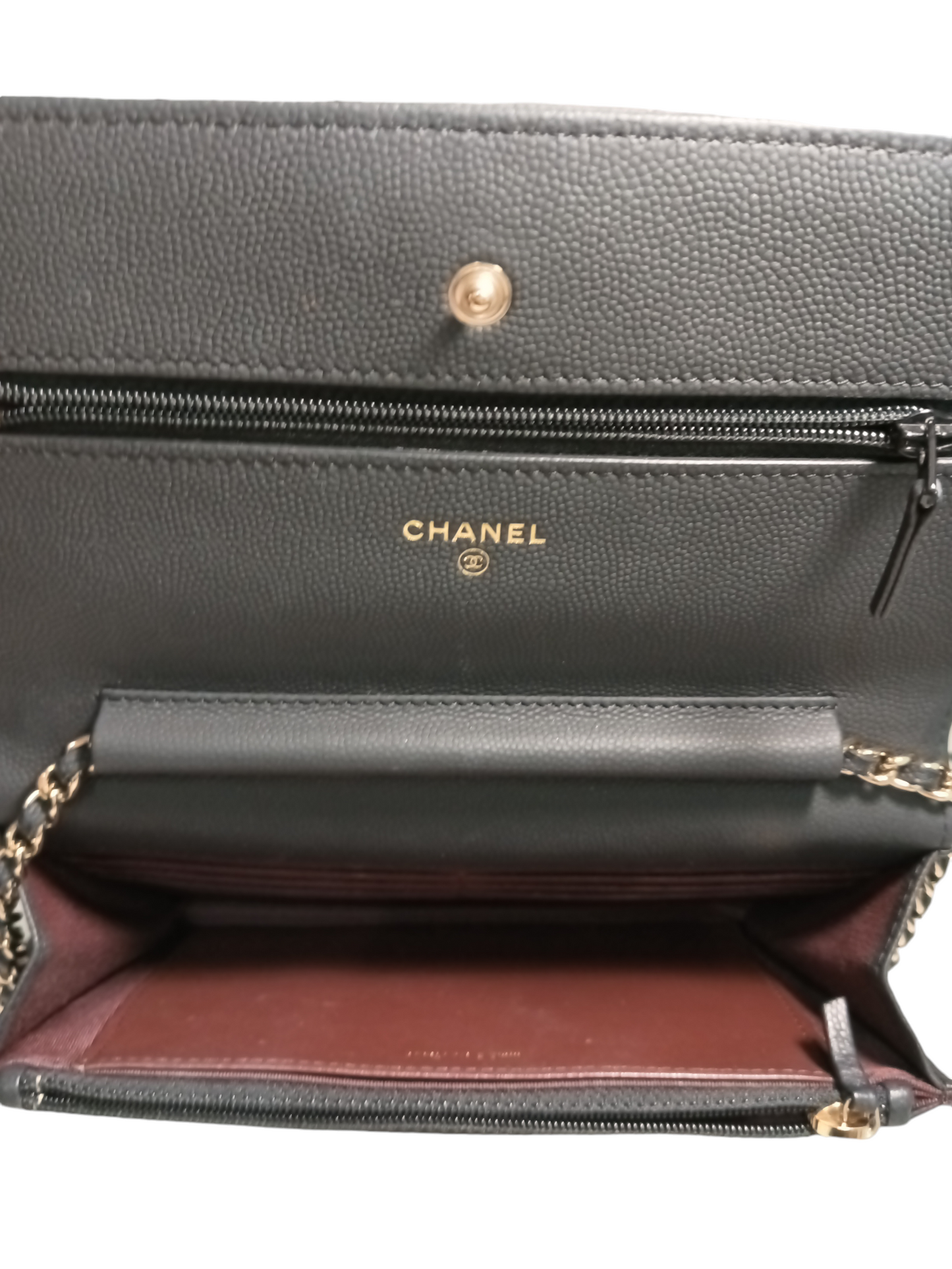 CHANEL CHEVRON 19 2019 CHAIN WALLE BLACK 27881449