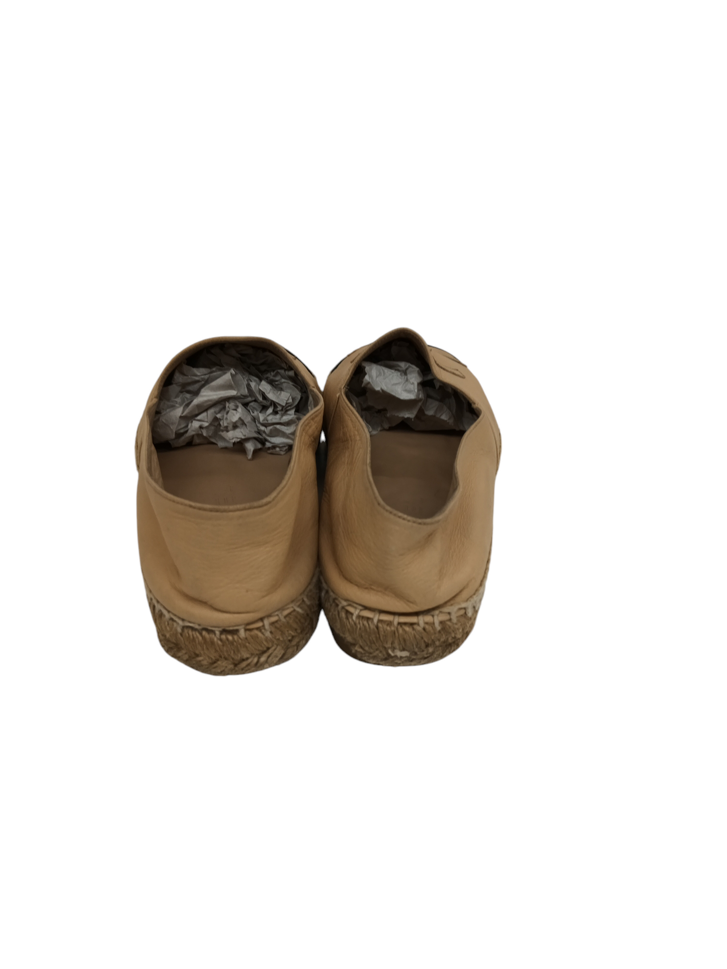 CHANEL ESPADRILLE 39 LADY'S BEIGE/BLACK RANK(B) G29762