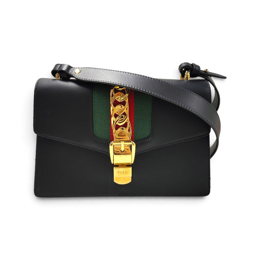 GUCCI Shoulder Bag 421882 525040 Black Rank AB