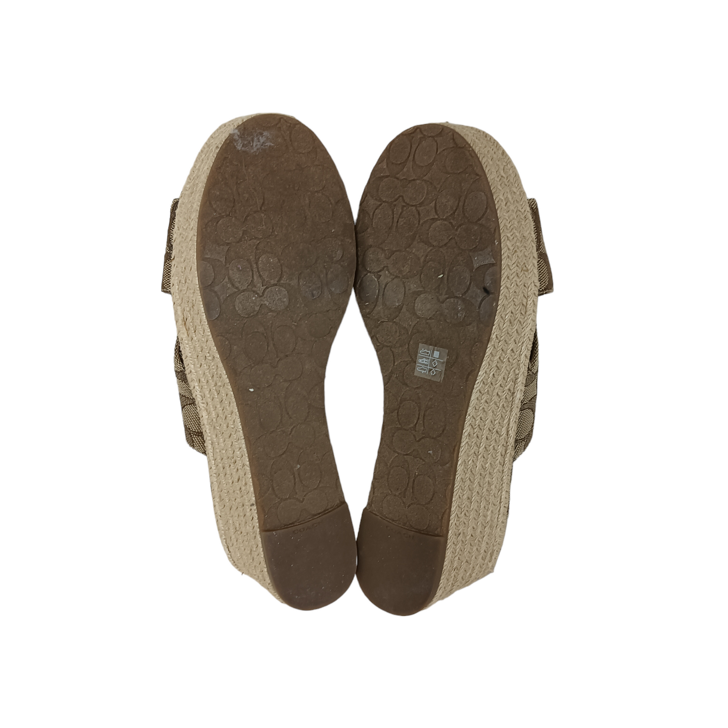 COACH Sandal 24.5 Lady's Beige FG2205