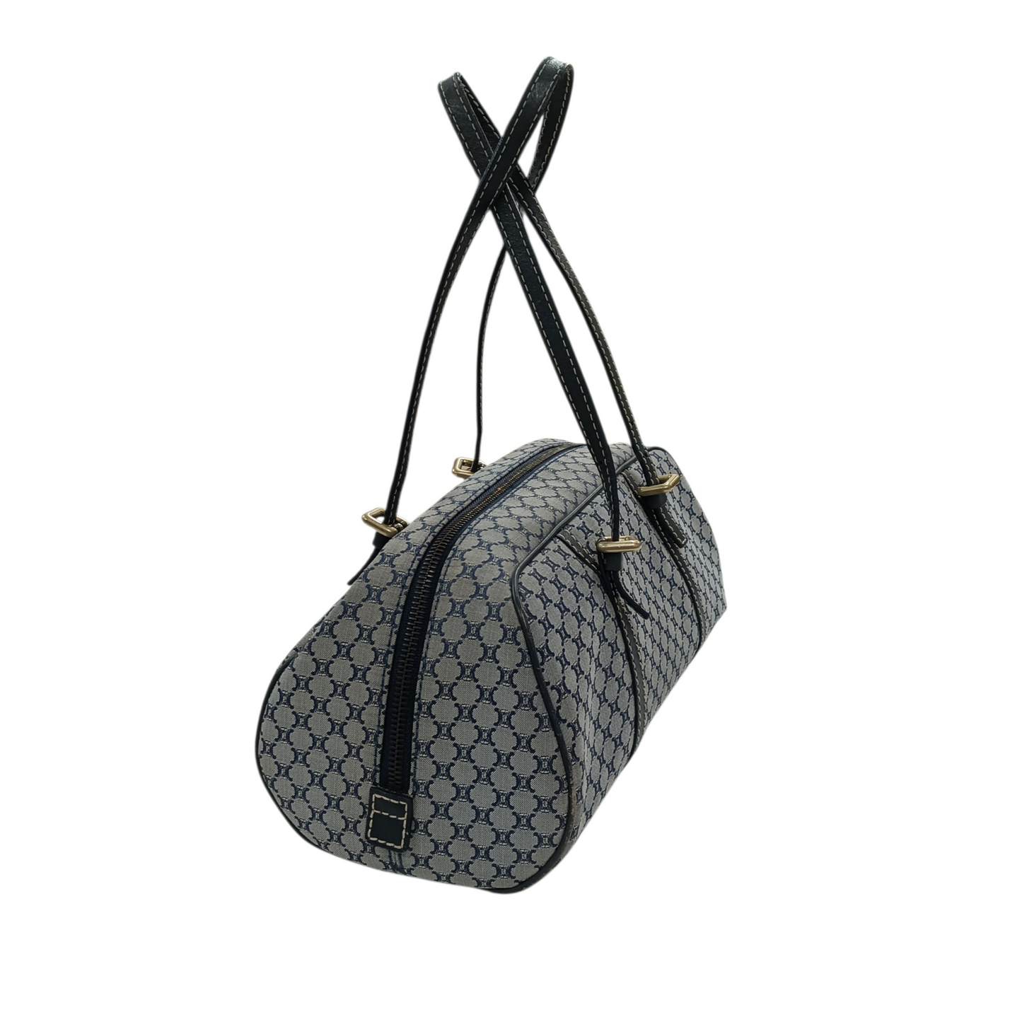 CELINE Shoulder Bag Macadam Mini Dome Canvas *Vintage Navy YS 00/55