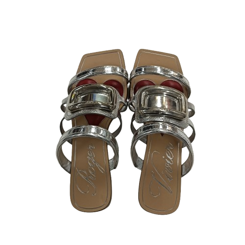 Roger Vivier Sadal 36 1/2 Lady's Silver/Beige RVW661329305ESB200
