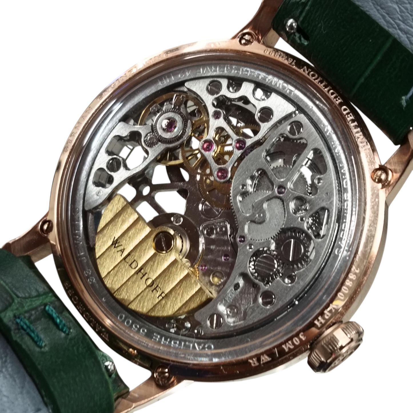 WALDHOFF Pioneer Emerald 28800VPH Green/Rose Gold