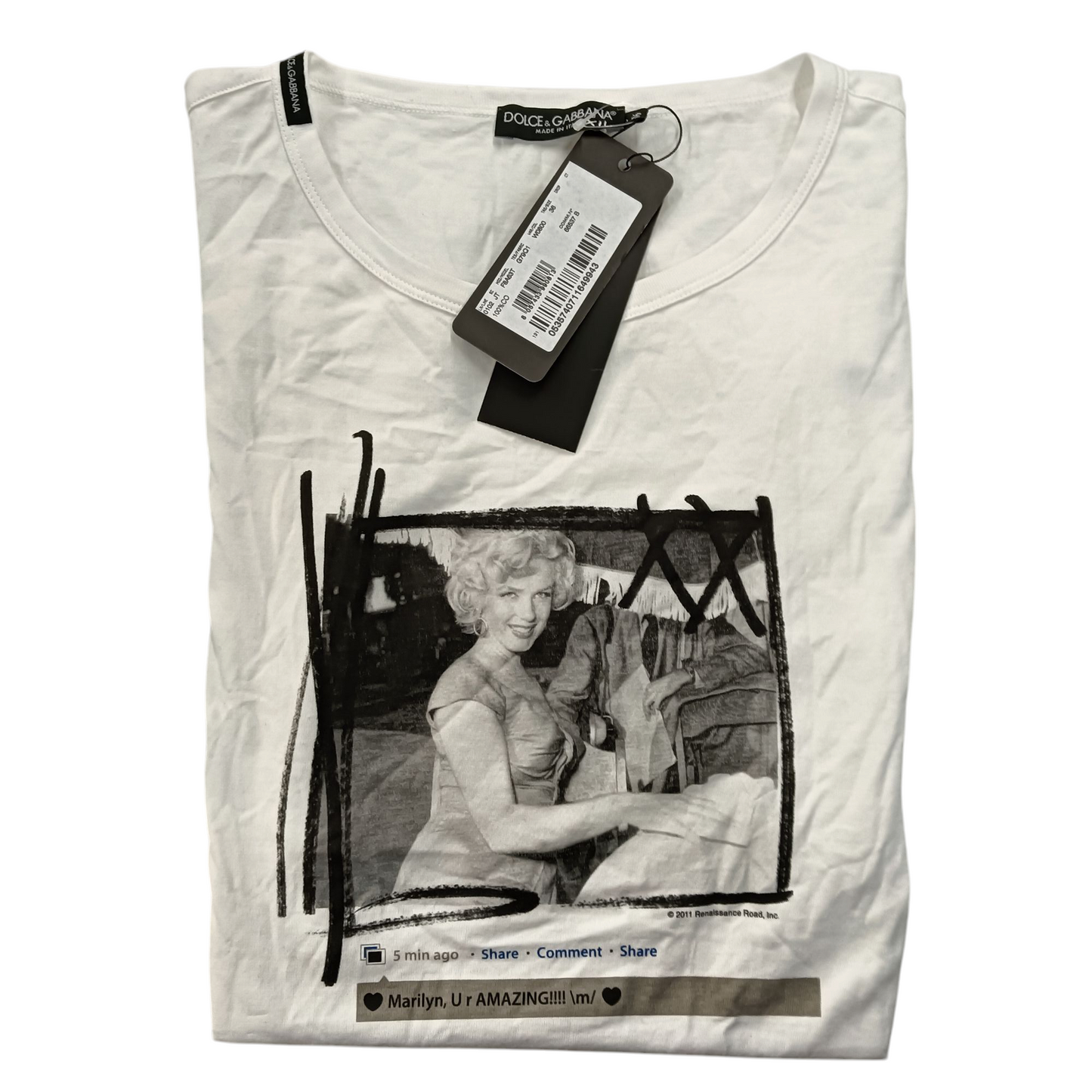 DOLCE & GABBANA T-shirt Size 36 white