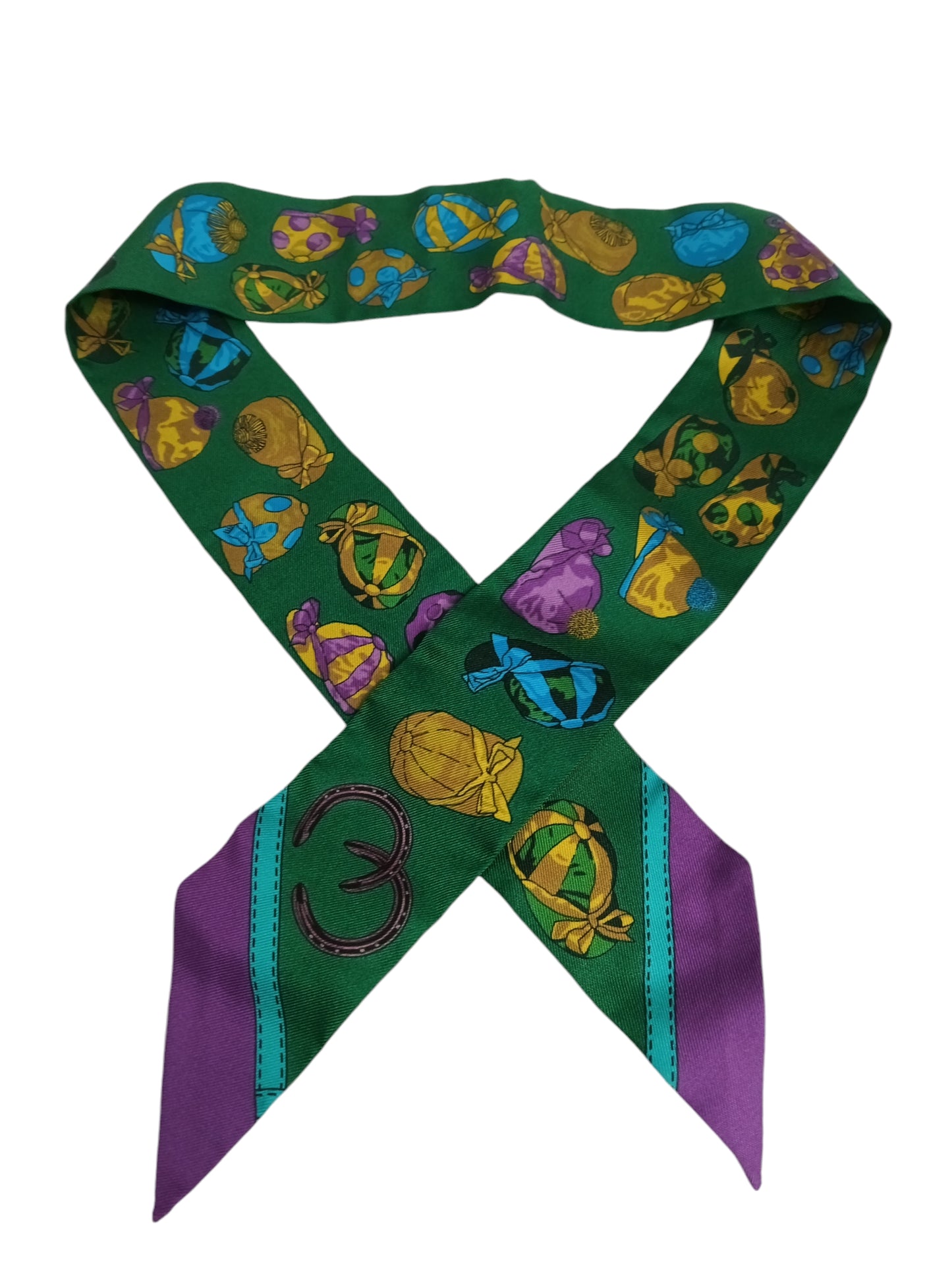 HERMES SCARF TWILLY JOCKEY GREEN