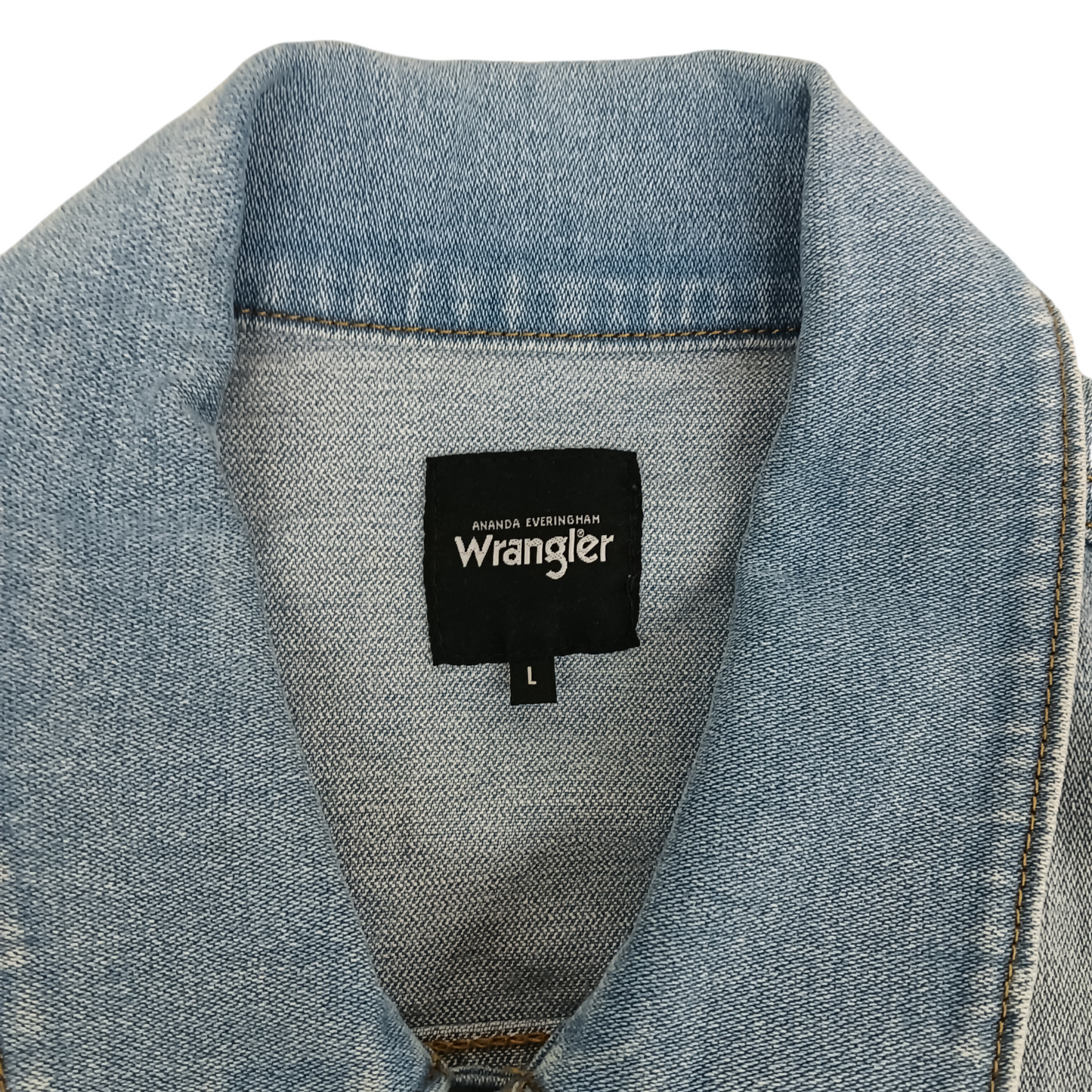 WRANGLER DENIM JACKET SIZE L MENS SKY BLUE