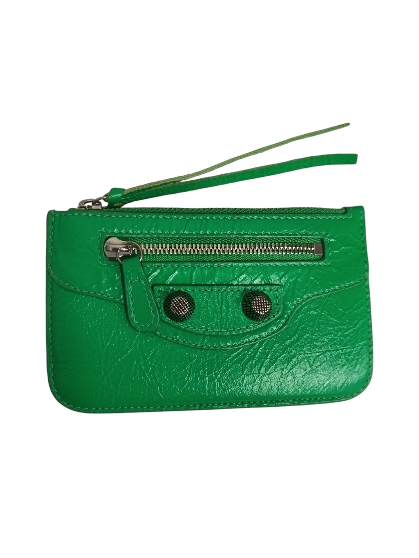 BALENCIAGA COIN CASE GREEN 715185 3806 P 493076 RANK(B)