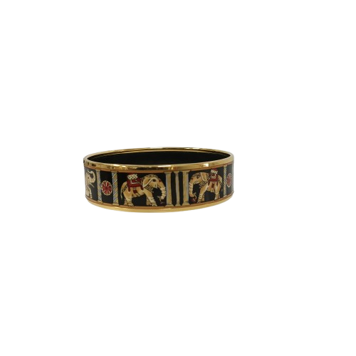 HERMES Enamal Multi Color Bangle Torana Elephant