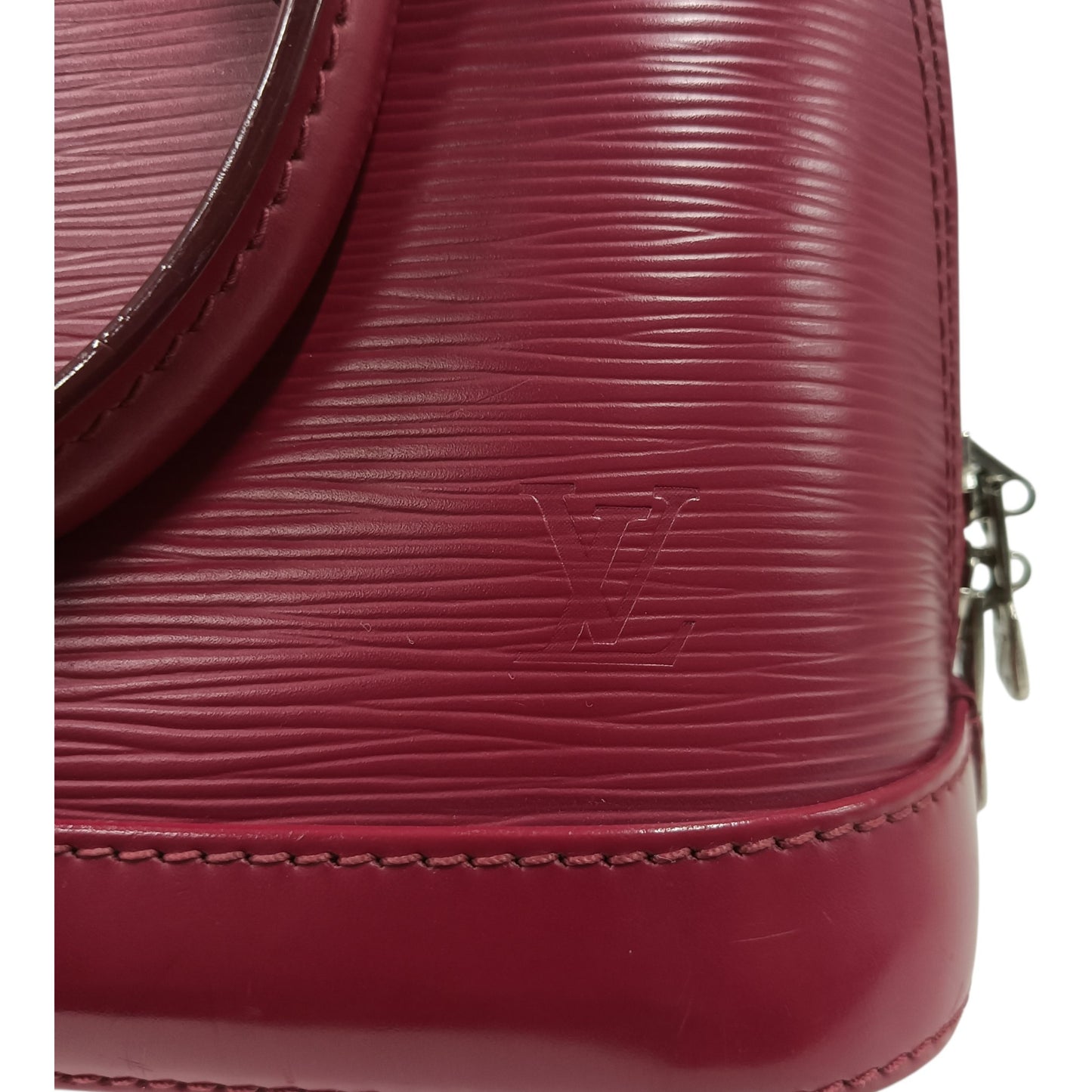 LOUIS VUITTON 2WAY Bag Epi M40851 Burgundy **Scratch MI0124 Alma BB Nano