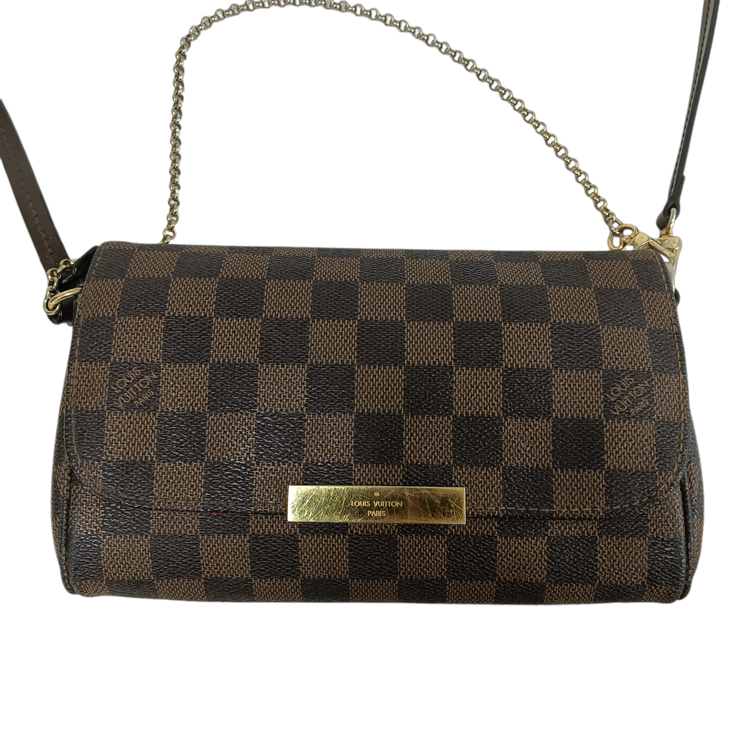 LOUIS VUITTON Shoulder Bag Damier N41129 Brown SP0099 Rank B *Scratch