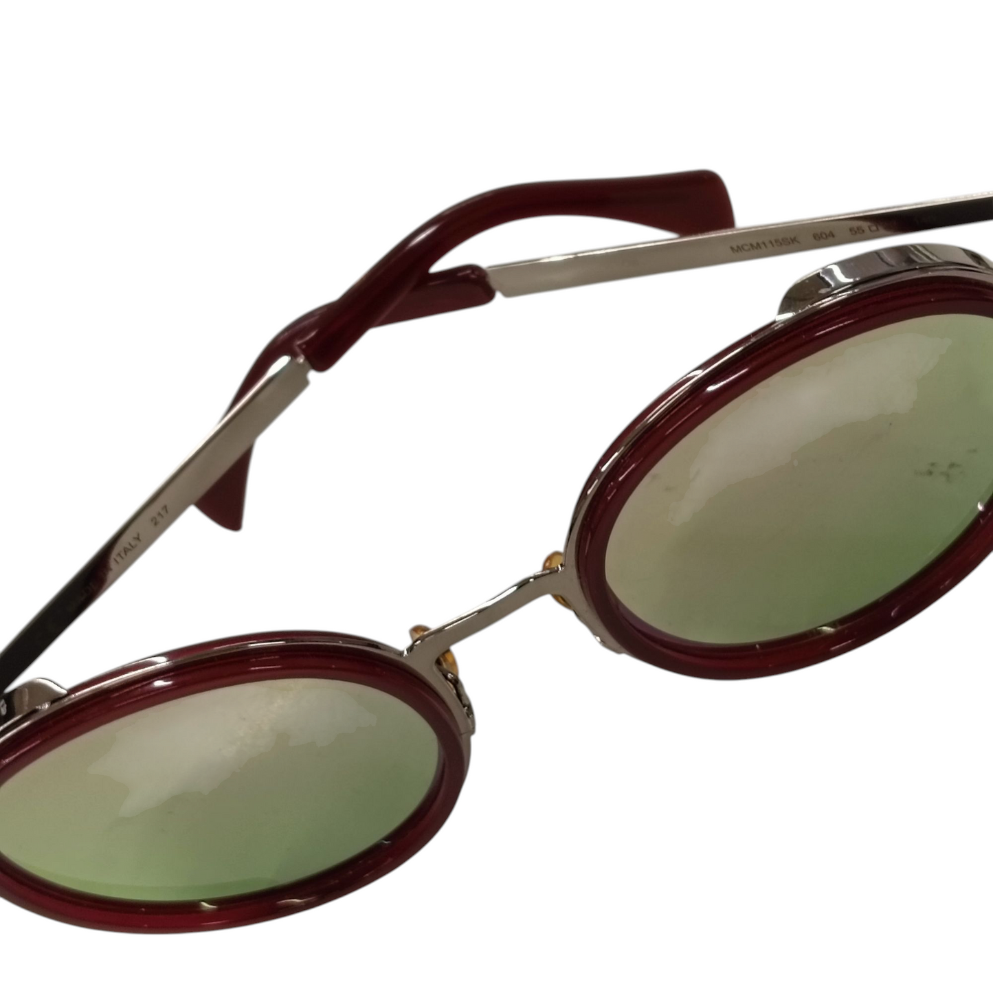 MCM Sunglasses MCM115SK Silver/Red