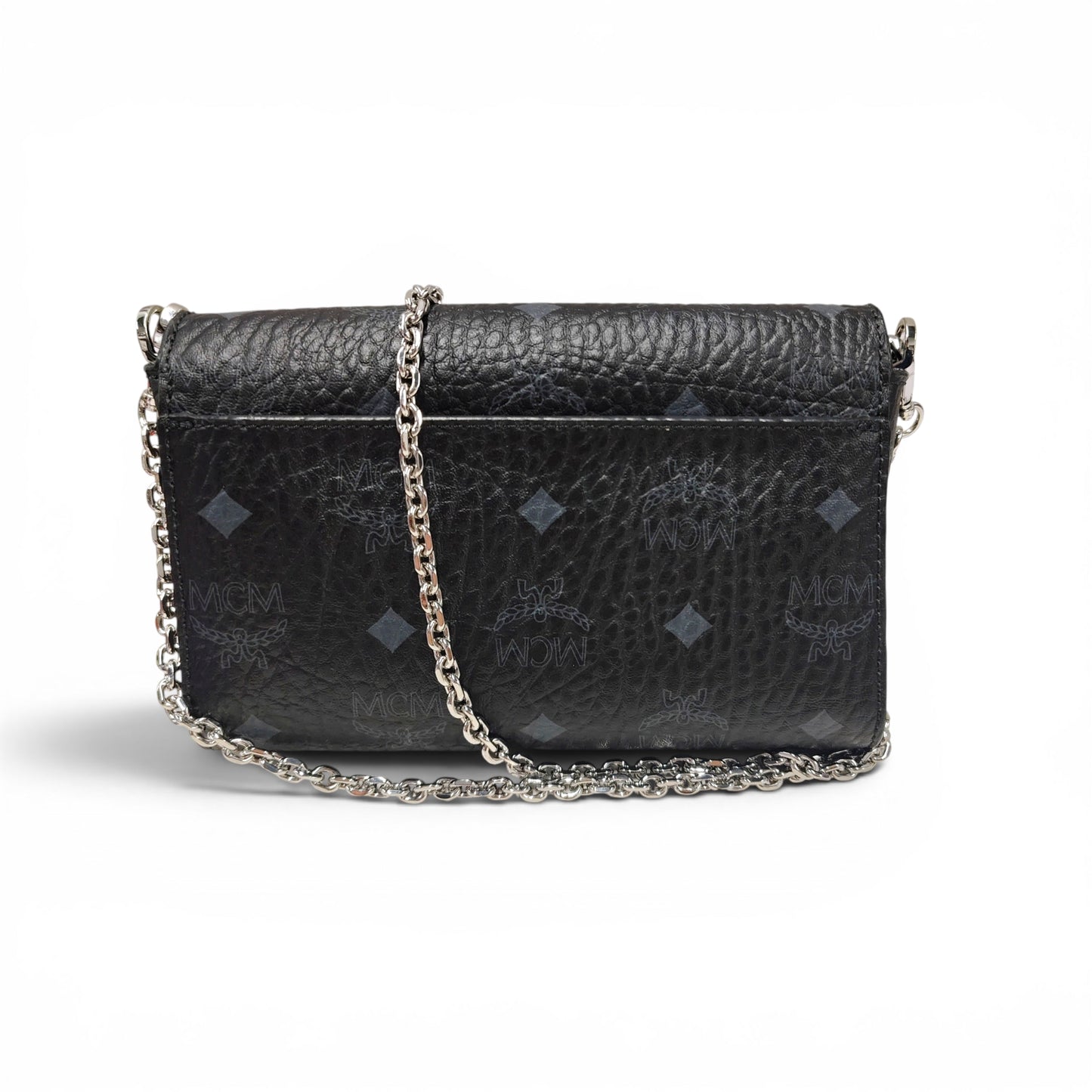 MCM Shoulder Bag MYZ9SME04BK001 Black Rank(A)
