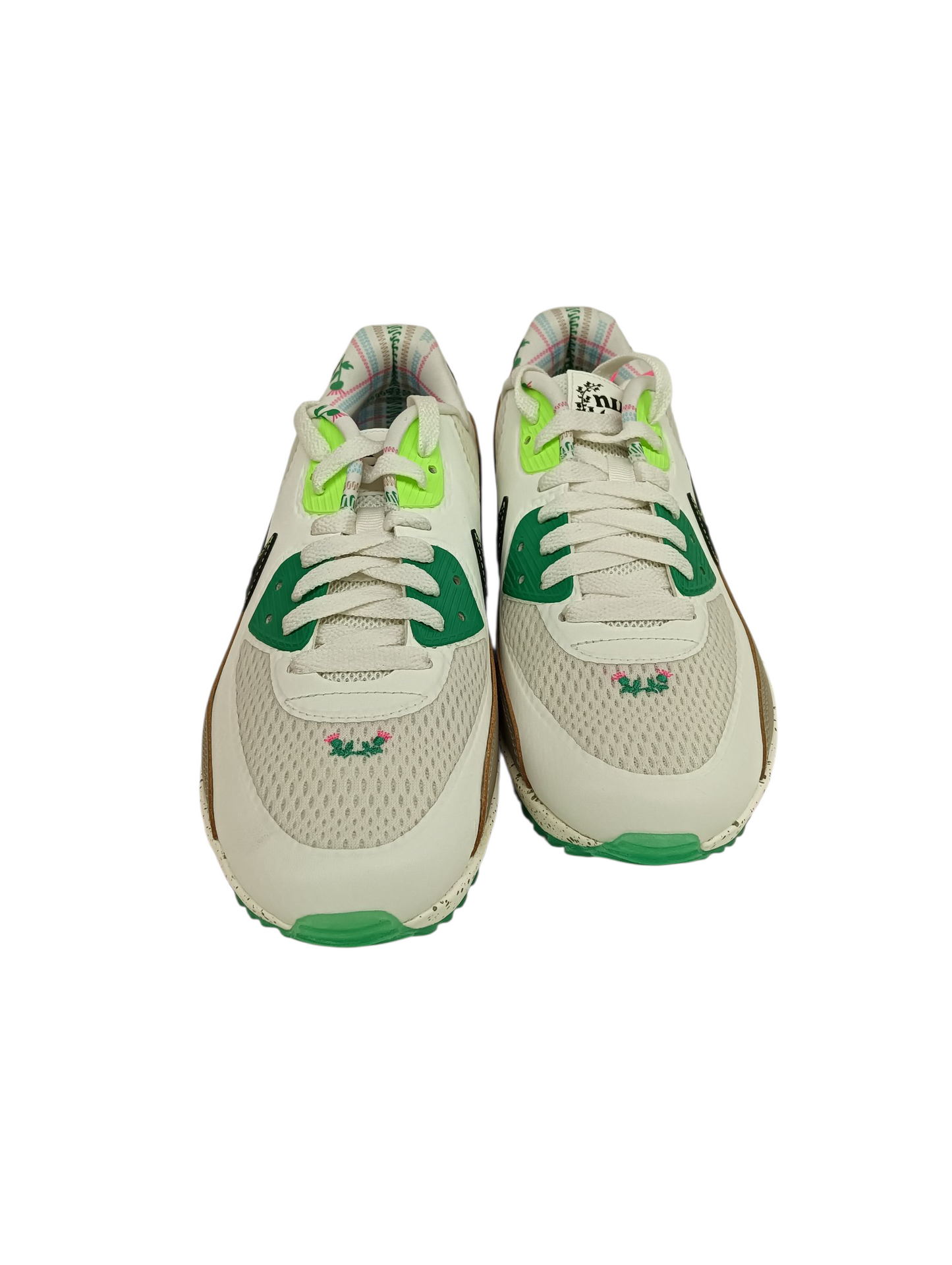 NIKE Sneaker 8.5us DQ0279-110 Mens White/Green AIR MAX 90 G NRG