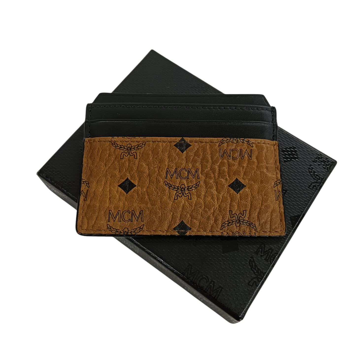 MCM Card Case MXC6AVI21C0001 Rank (B) Brown/Black