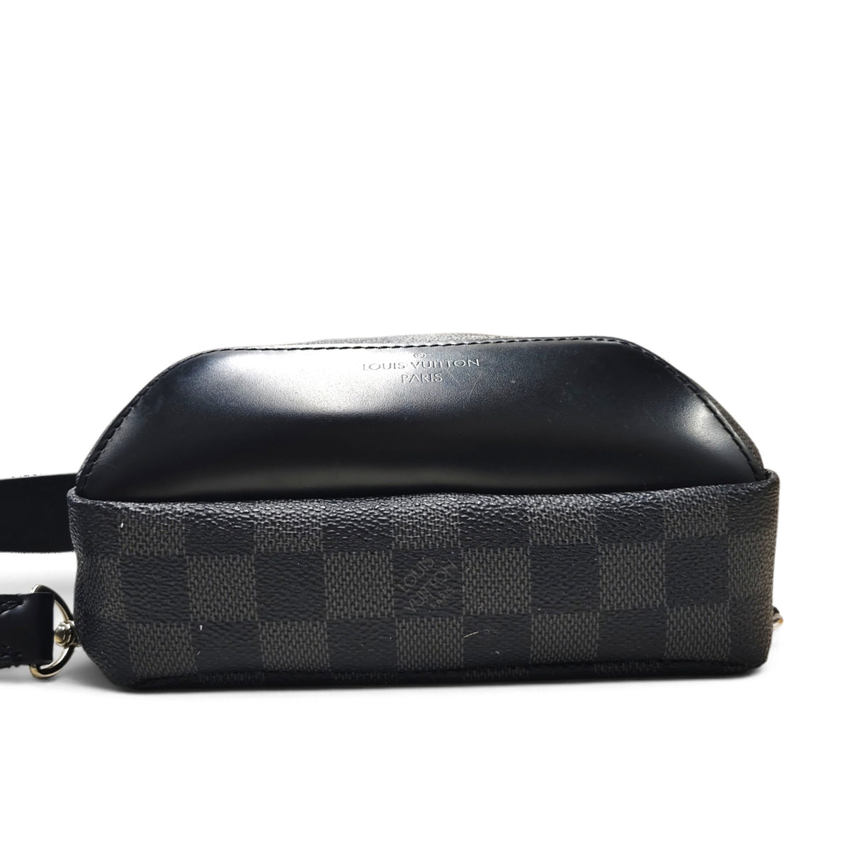 LOUIS VUITTON Body Bag Damier Graphite N41719 Black MB4118 Scratch/Sticky Rank B