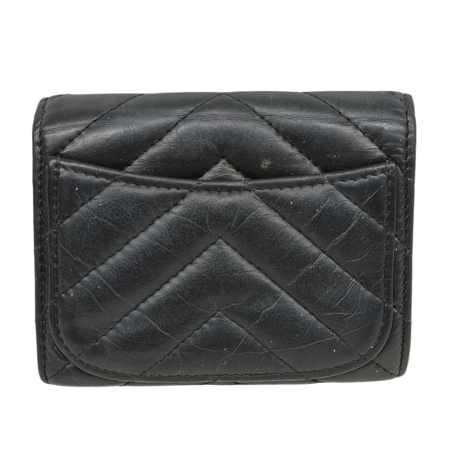 CHANEL Card Case Rack C Black Damage 25693603