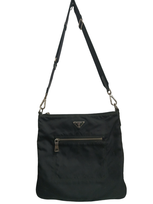 PRADA SHOULDER BAG BLACK STAIN BT0715