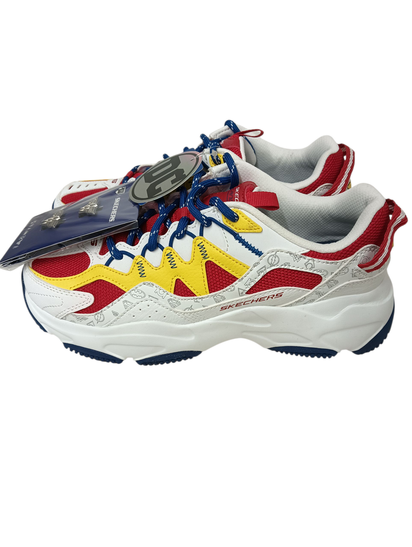 SKECHERS Sneaker Size 7US SN800020 Lady's White/Red