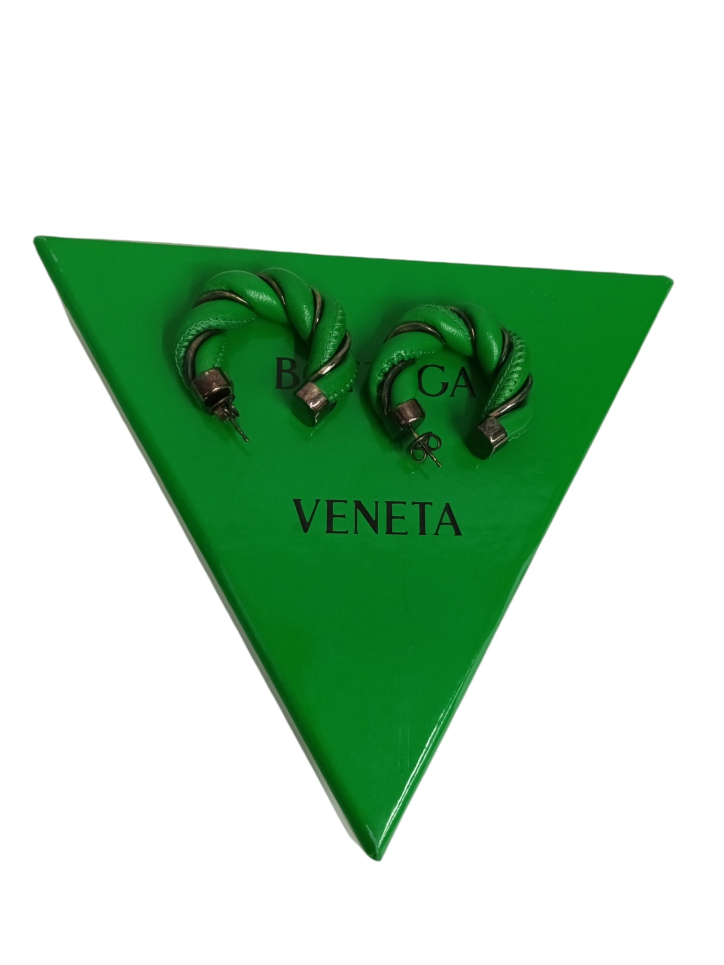 BOTTEGA VENETA PIERCED EARRING GREEN 628948 V507C 37  RANK(A)