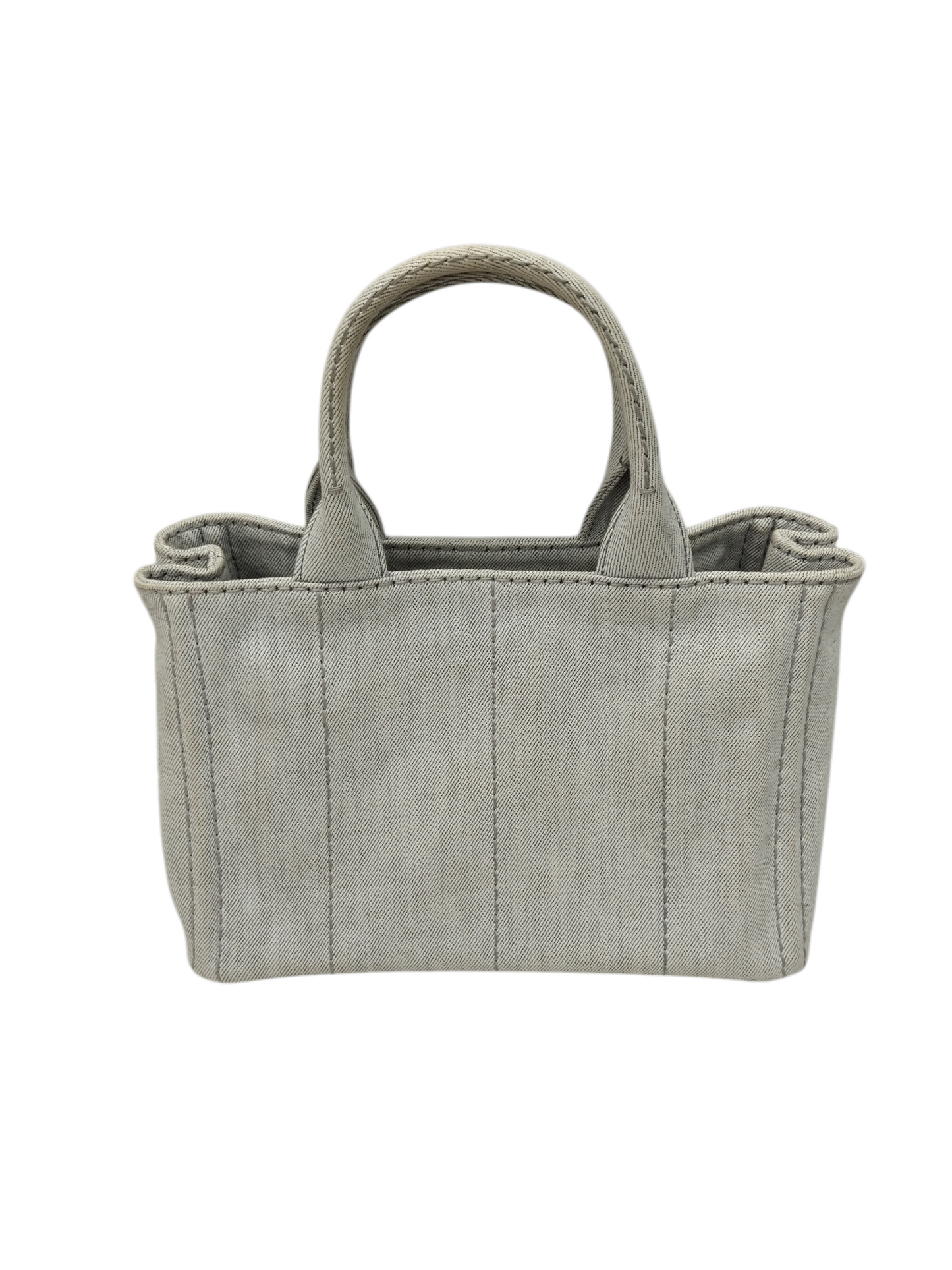 PRADA  HANDBAG CANAPA GRAY 1BG439 203 RANK(B)*STAIN