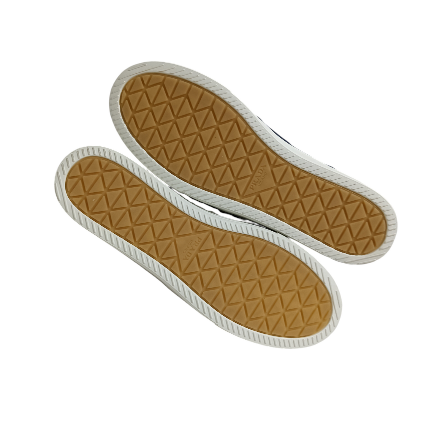 PRADA LOGO-EMBOSSED SLIP -ON LOAFERS Blue Men size 11 2DGG144