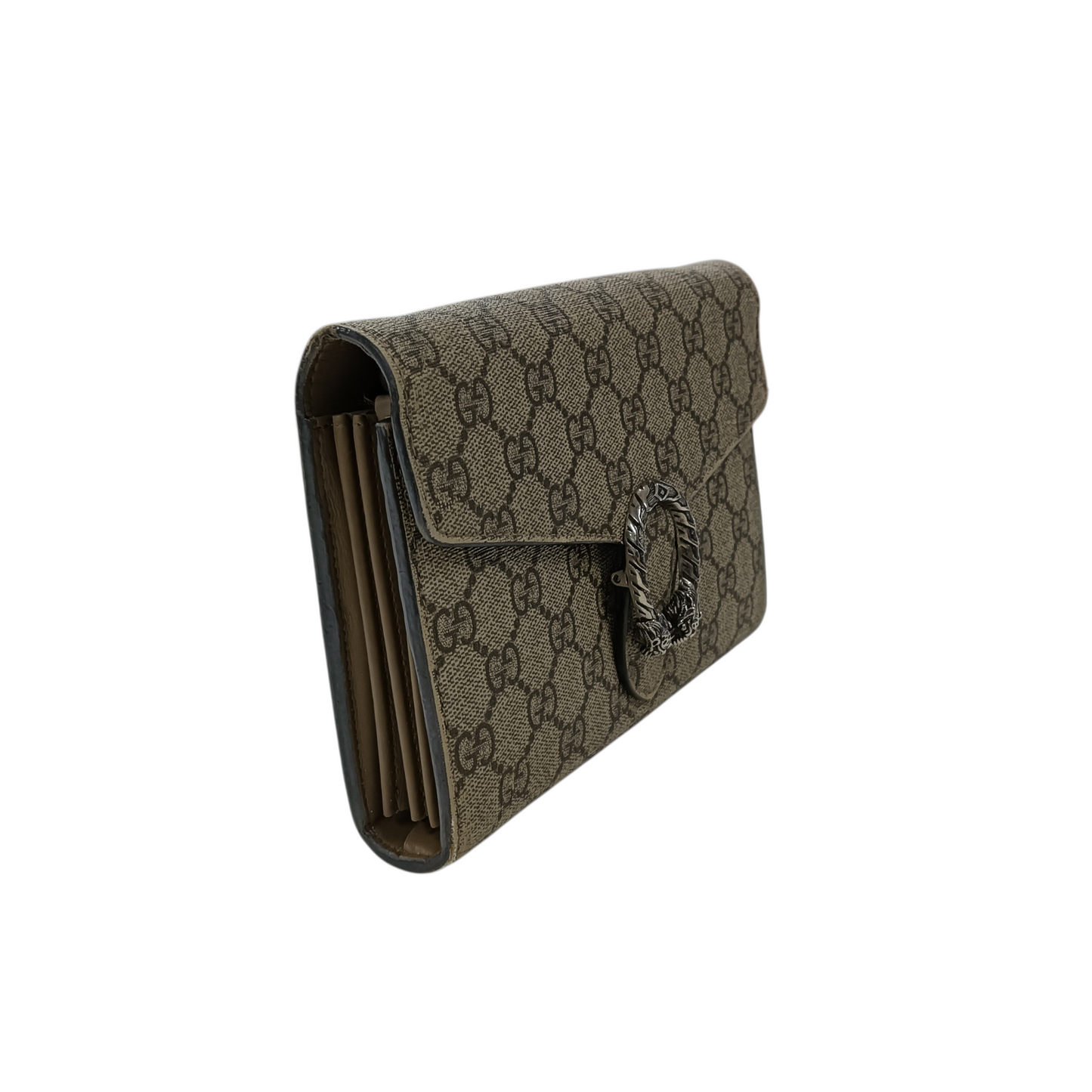 GUCCI Wallet GG Supreme Dionysus Chain Wallet Brown 401231