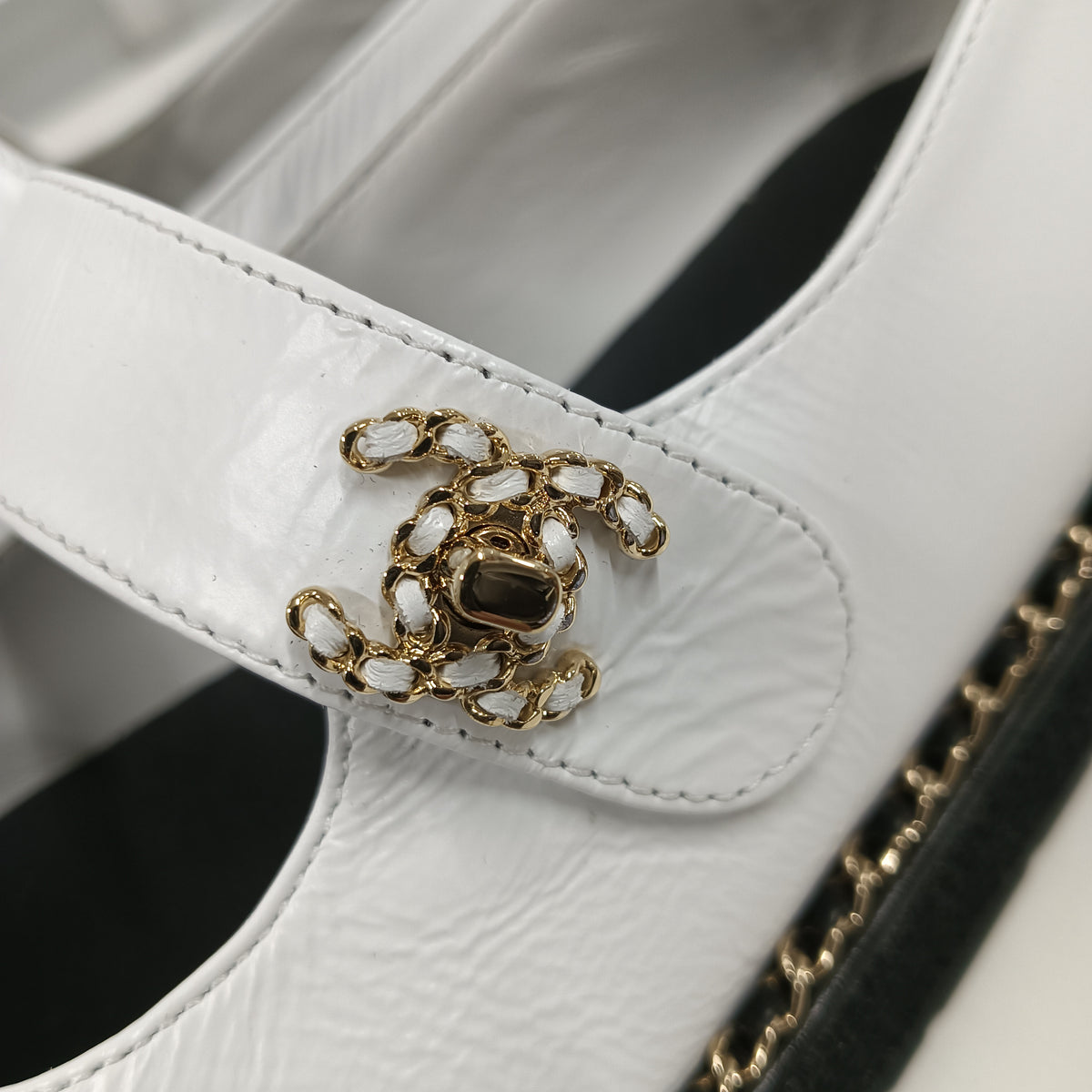CHANEL Pumps 36 Lady's White And Black **Stain/Scratch G45848