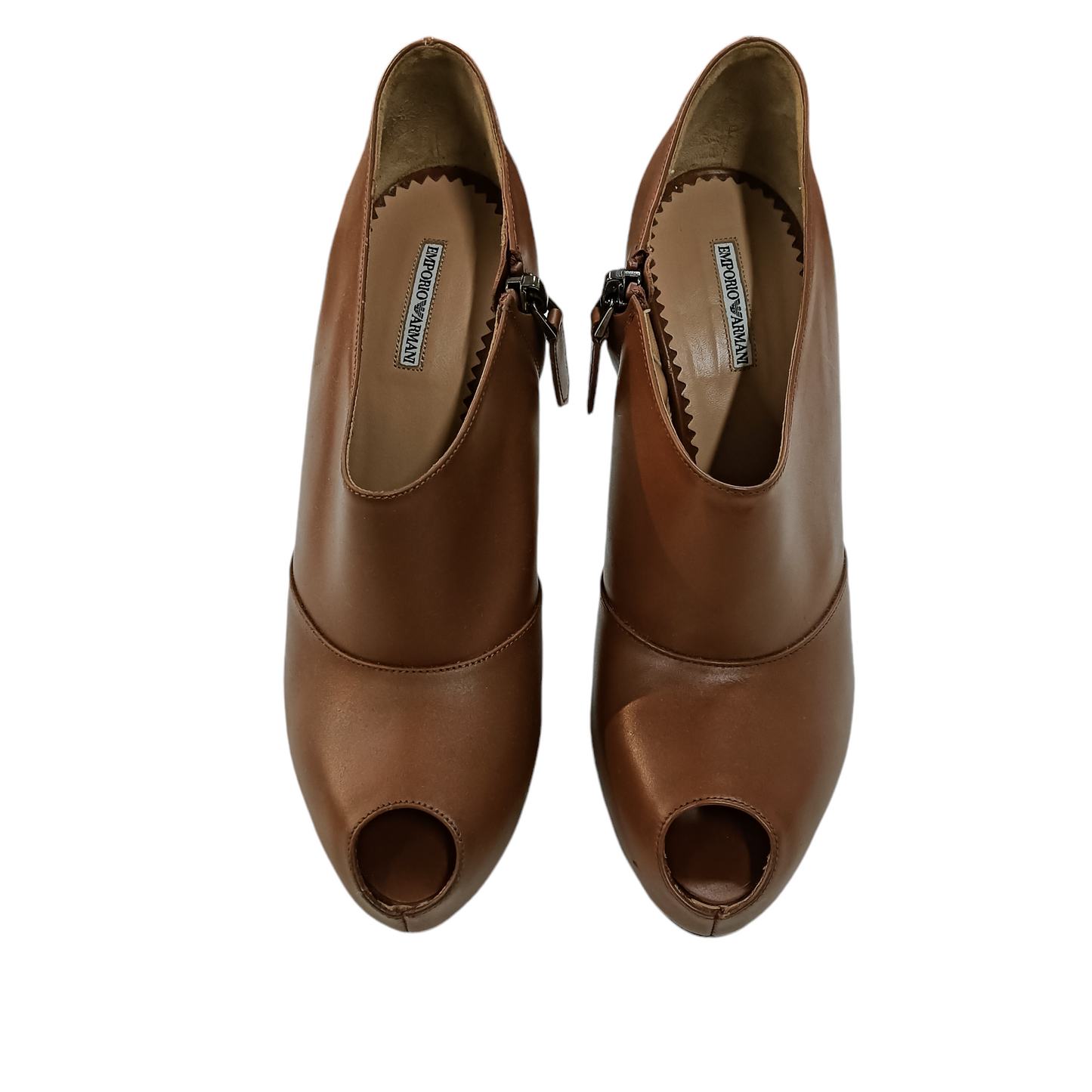 EMPORIO ARMANI HEEL PUMPS 37 BROWN X31071