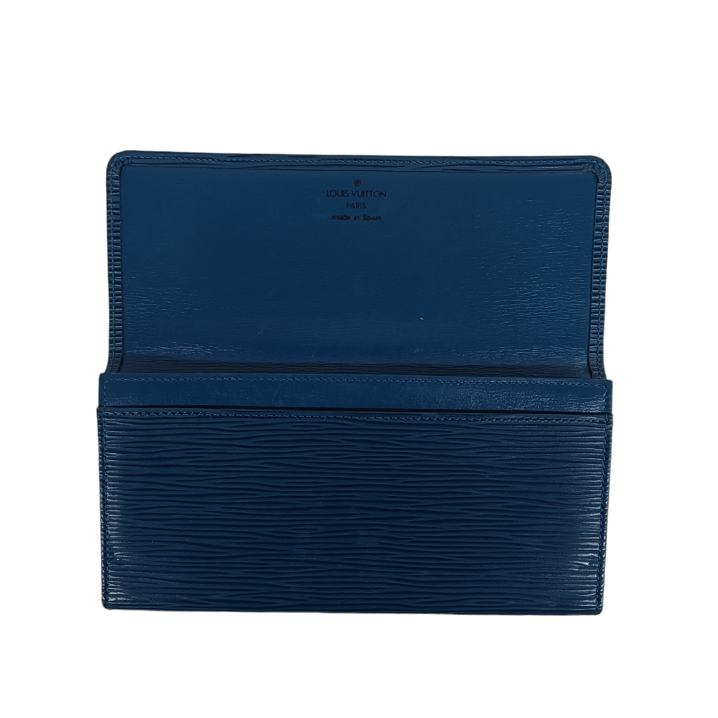 LOUIS VUITTON Wallet Epi Blue Stain L01912