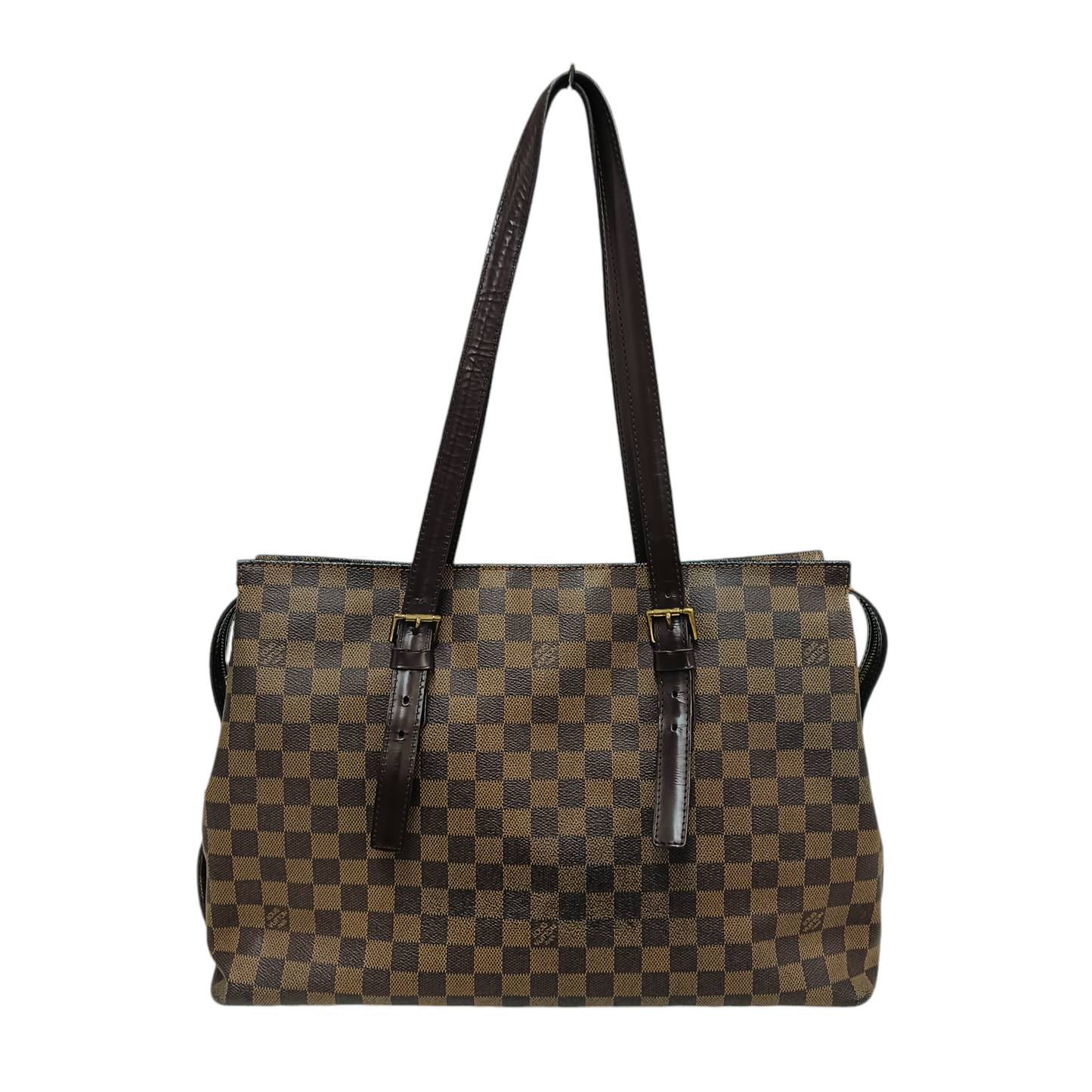 LOUIS VUITTON Shoulder Bag Damier N51119 Brown Stain TH2097