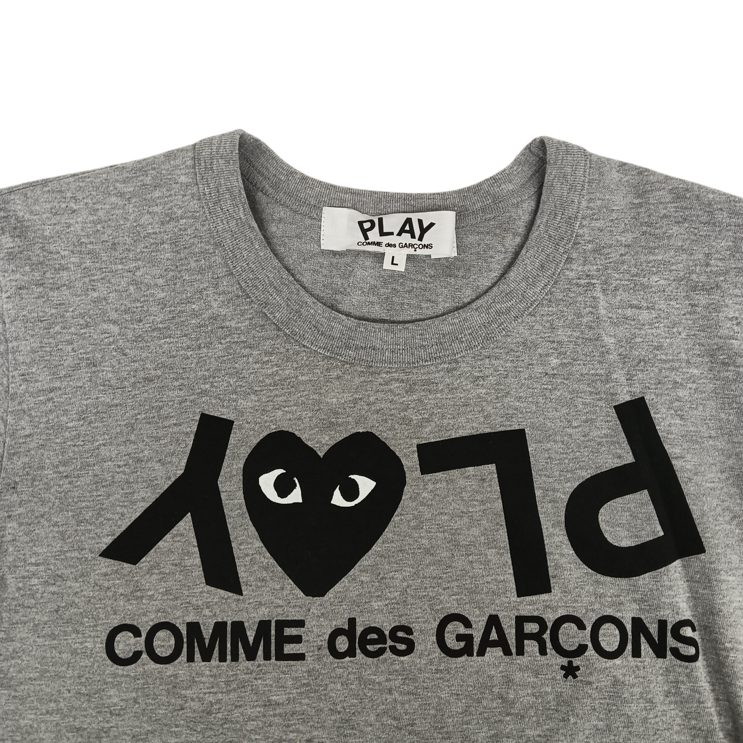 PLAY COMME DES GARCONS T-shirt SIZE L Lady's Gray AZ-T081