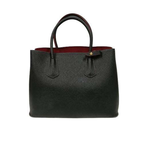 PRADA 2WAY Bag Saffiano 1BG 775 Black/Red **Damage/Inside Damage/Stain